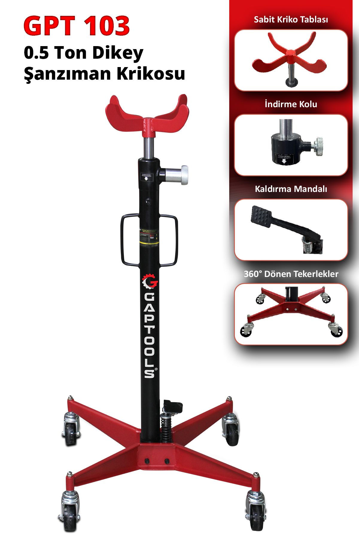 G GAPTOOLS 0.5 Ton Dikey Şanzıman Krikosu GPT103