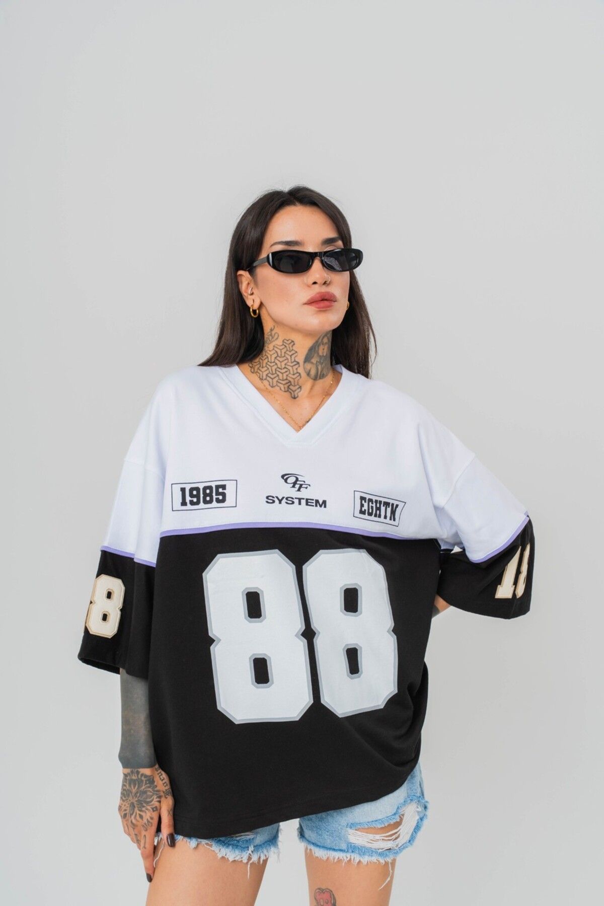 go gang own Eighty-Eight V Yaka Oversize T-shirt