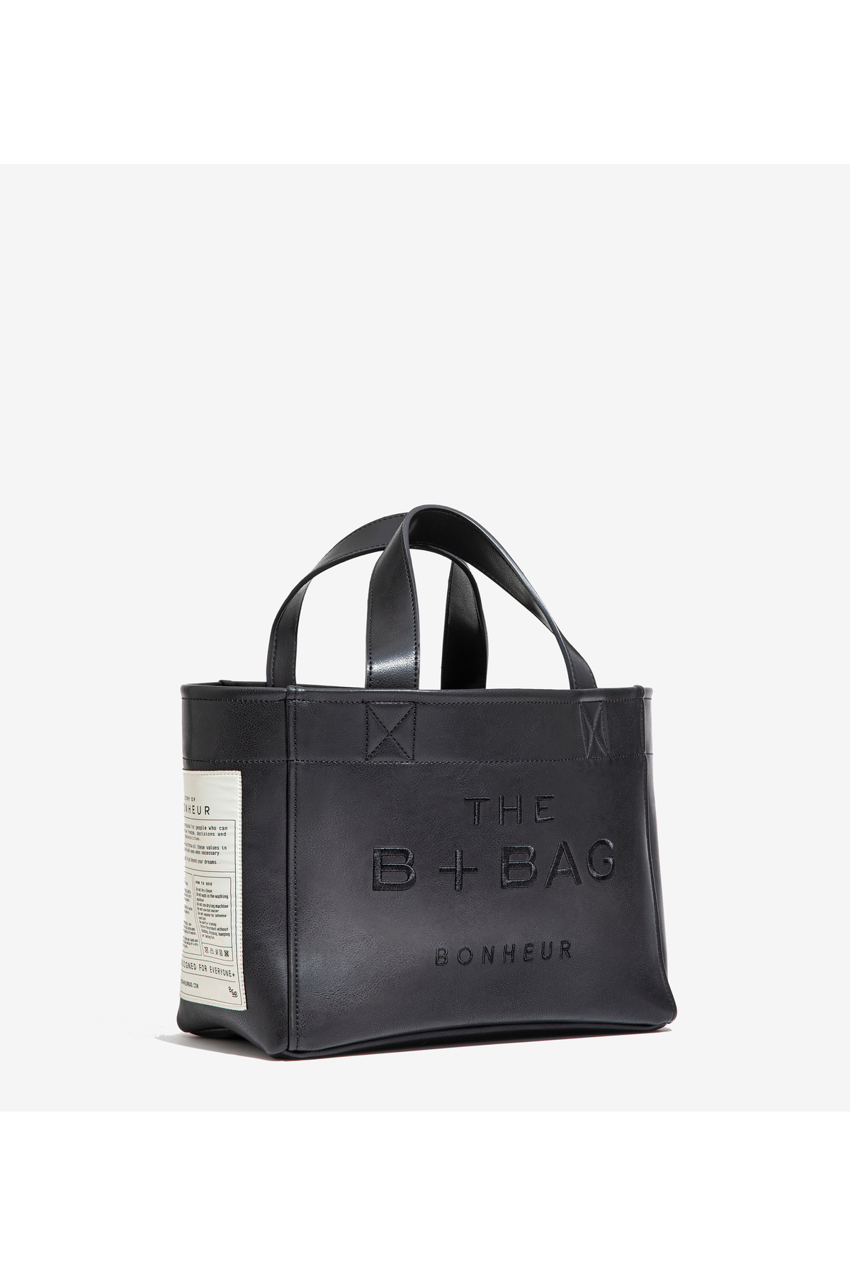 Bonheur Vegan Leather Black Phantom Small Tote Bag görsel 8