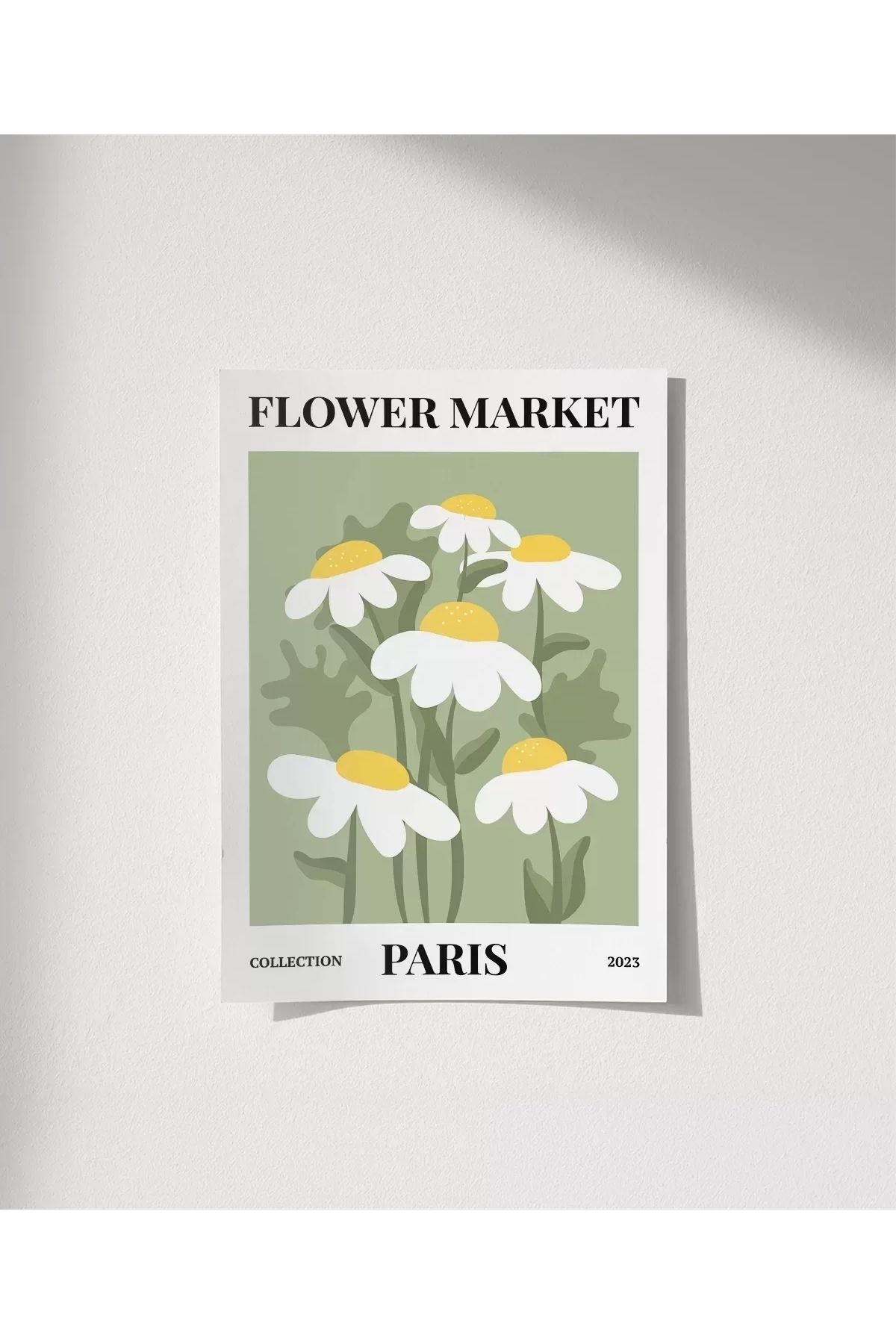 VOGLOO Çerçevesiz Poster Paris'in Neşeli Papatyaları