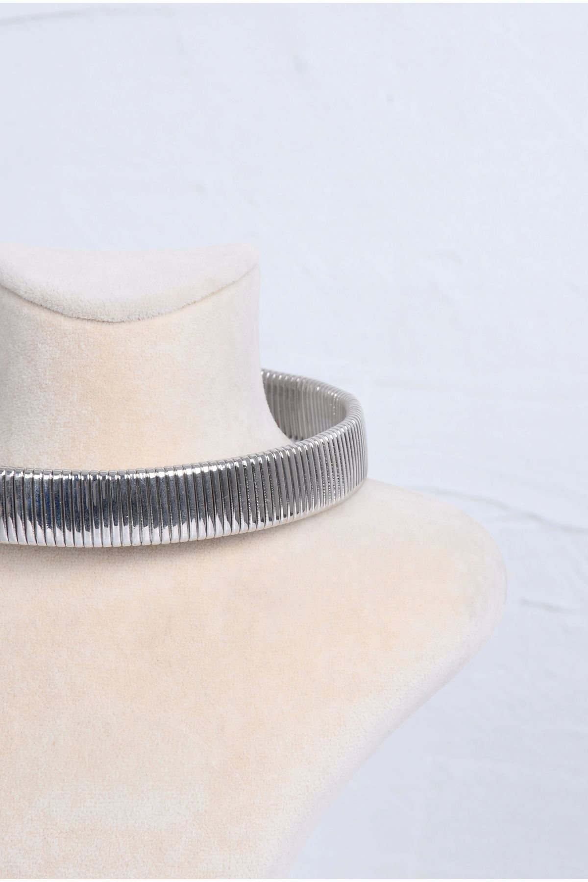 shiva accessorie Silver İnce Çelik Kelepçe Model Kolye