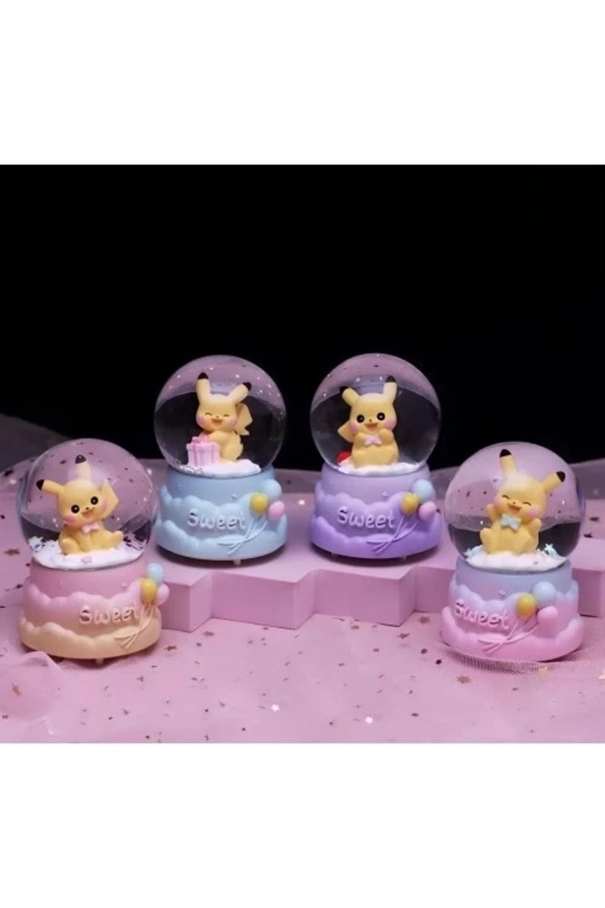 PRATİKOBA Pokemon Işıklı Kar Küresi 9 Cm
