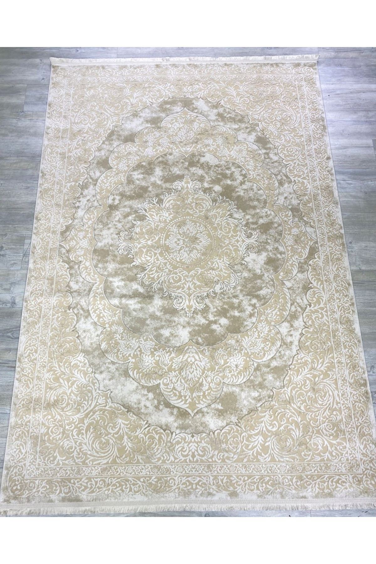 Elfin TÜRKERİ TRUVA İPEKSİ YÜN TUŞELİ TRİKO AKRİLİK OTURMA ODASI VE SALON HALISI