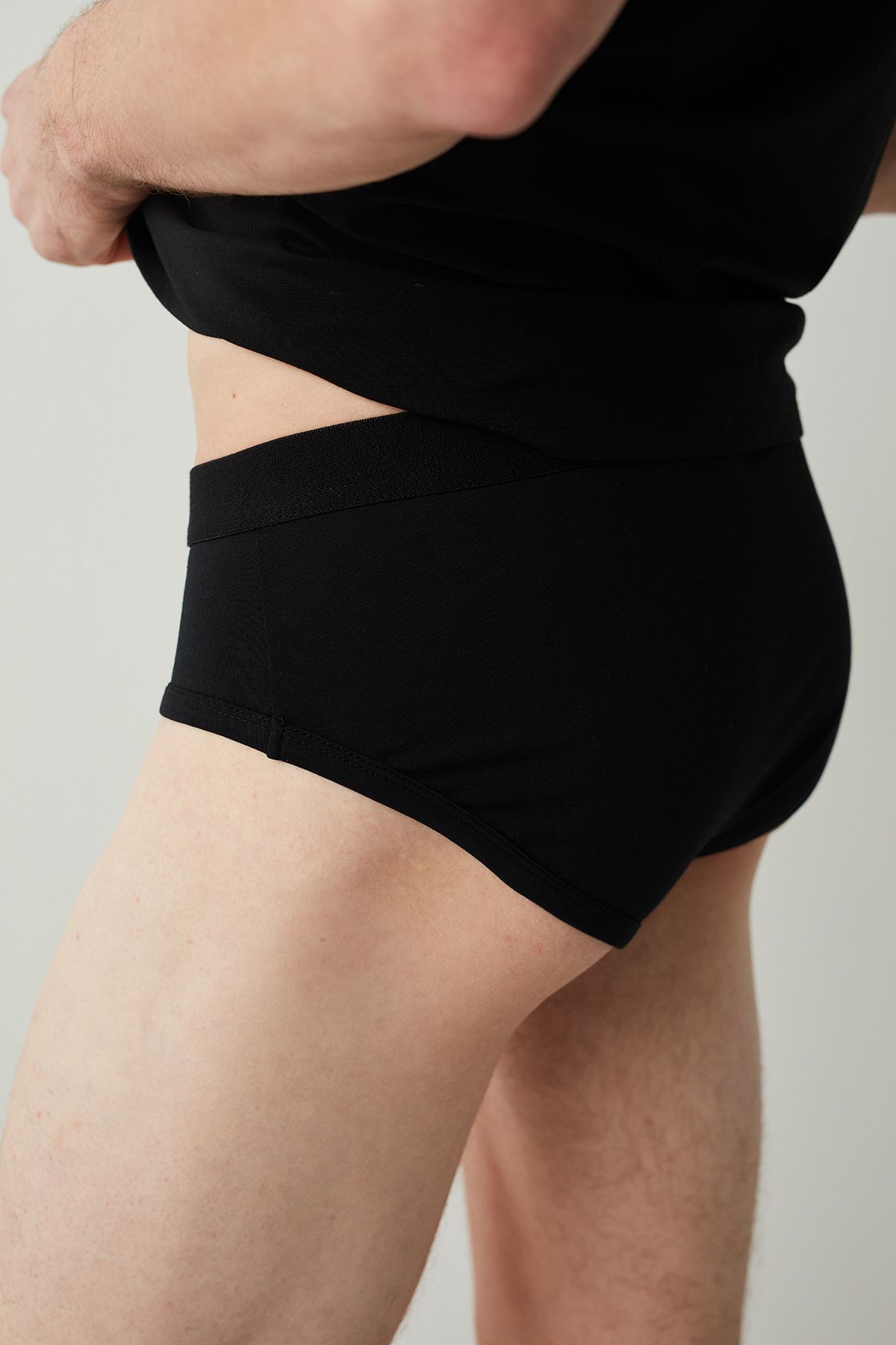 Penti-Schwarzes 2-teiliges Slip-Höschen für Herren 1