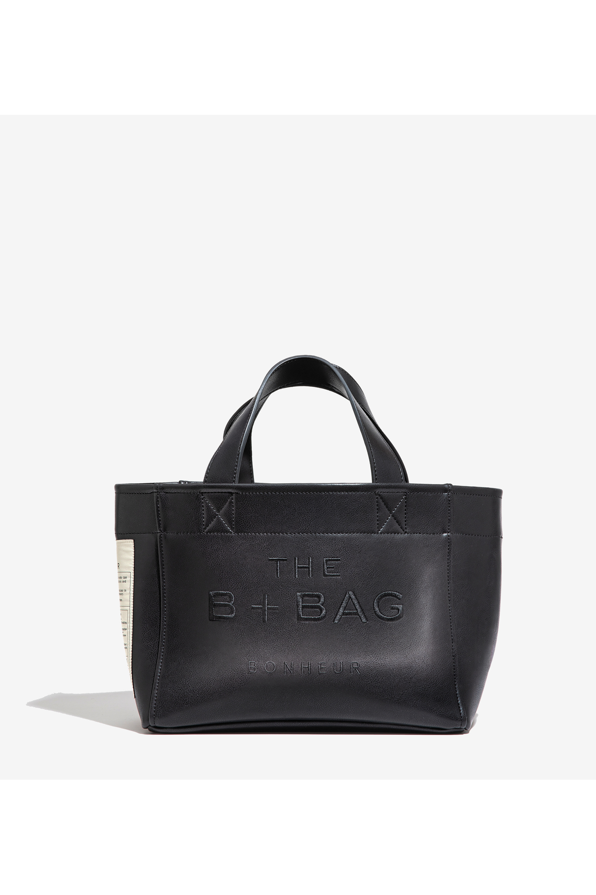 Bonheur Vegan Leather Black Phantom Small Tote Bag görsel 7