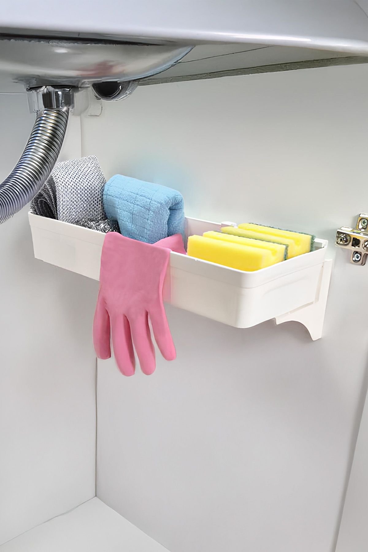 ATA HOME-Sliding Rail Multi-Purpose Adhesive Sliding Cabinet Shelf Organizer Organizer Drawer Rail Organizr 3
