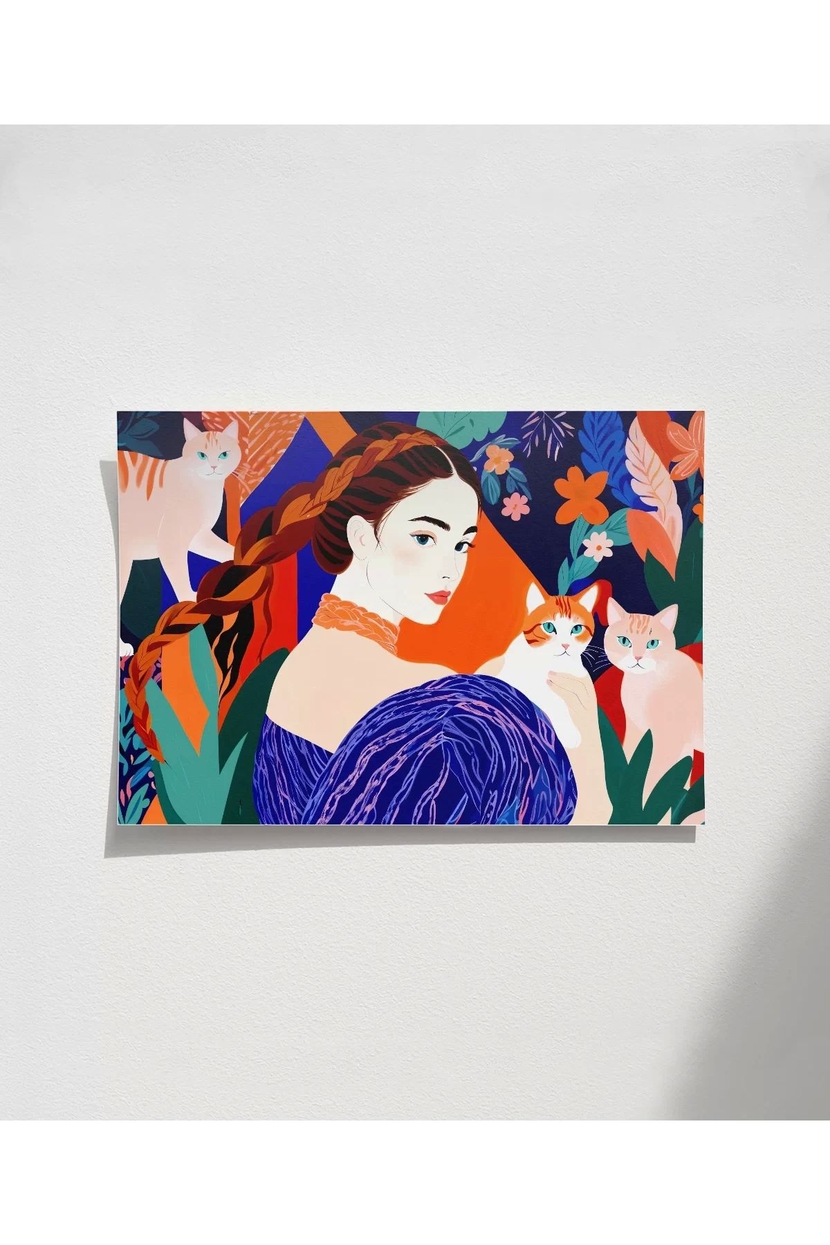 VOGLOO Çerçevesiz Poster Floral Harmoni ve Dostluk
