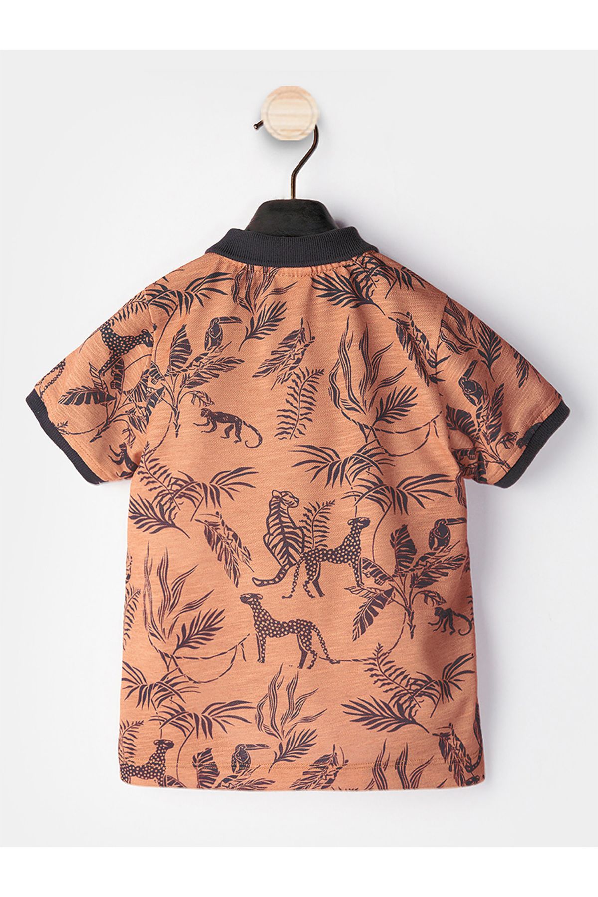 Midimod-3-teiliges Set für Jungen, Polokragen, T-Shirt, Shorts, Gürtel 4