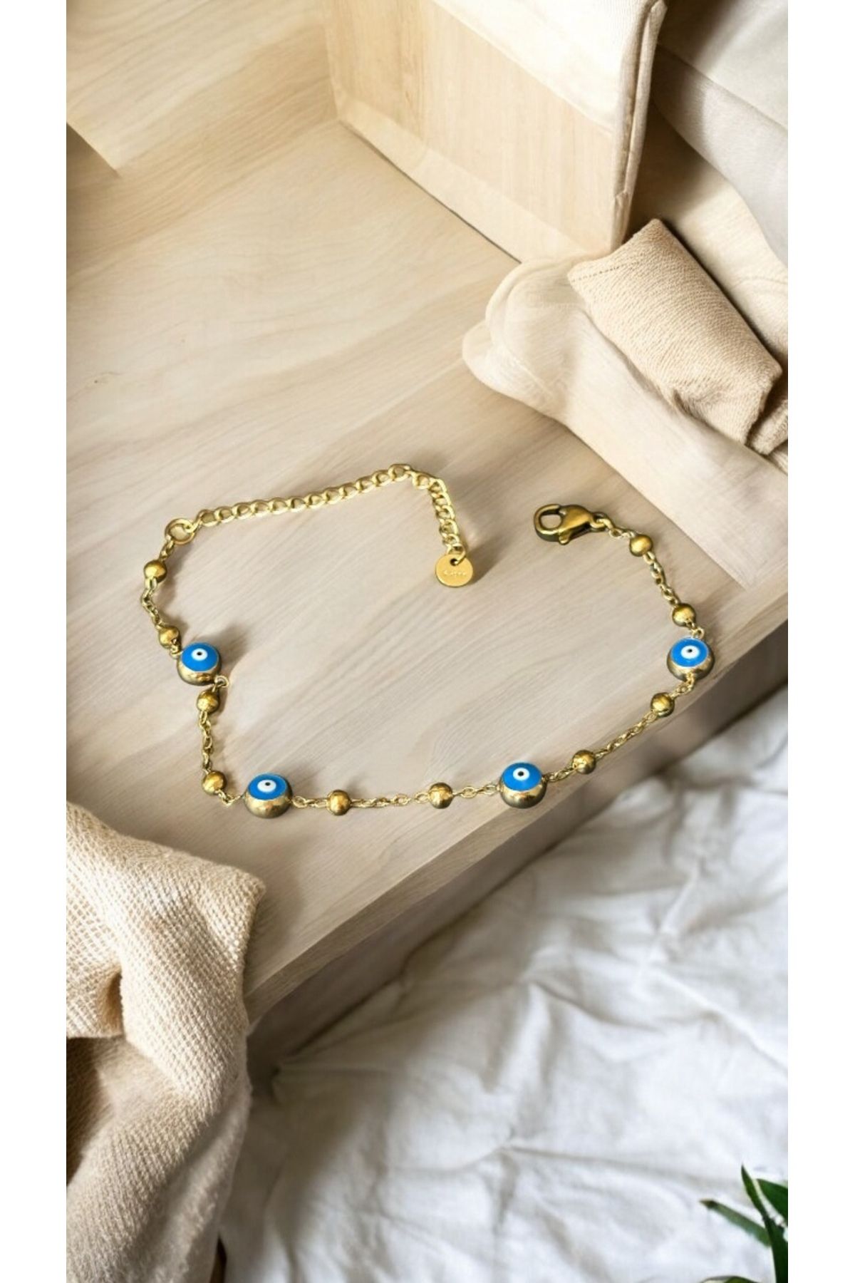 İNN JEWELLERY Çelik Bileklik Kararmaz Antialerjik Nazar Boncuğu Figürlü (2 Yıl İthalatçı Garantili)