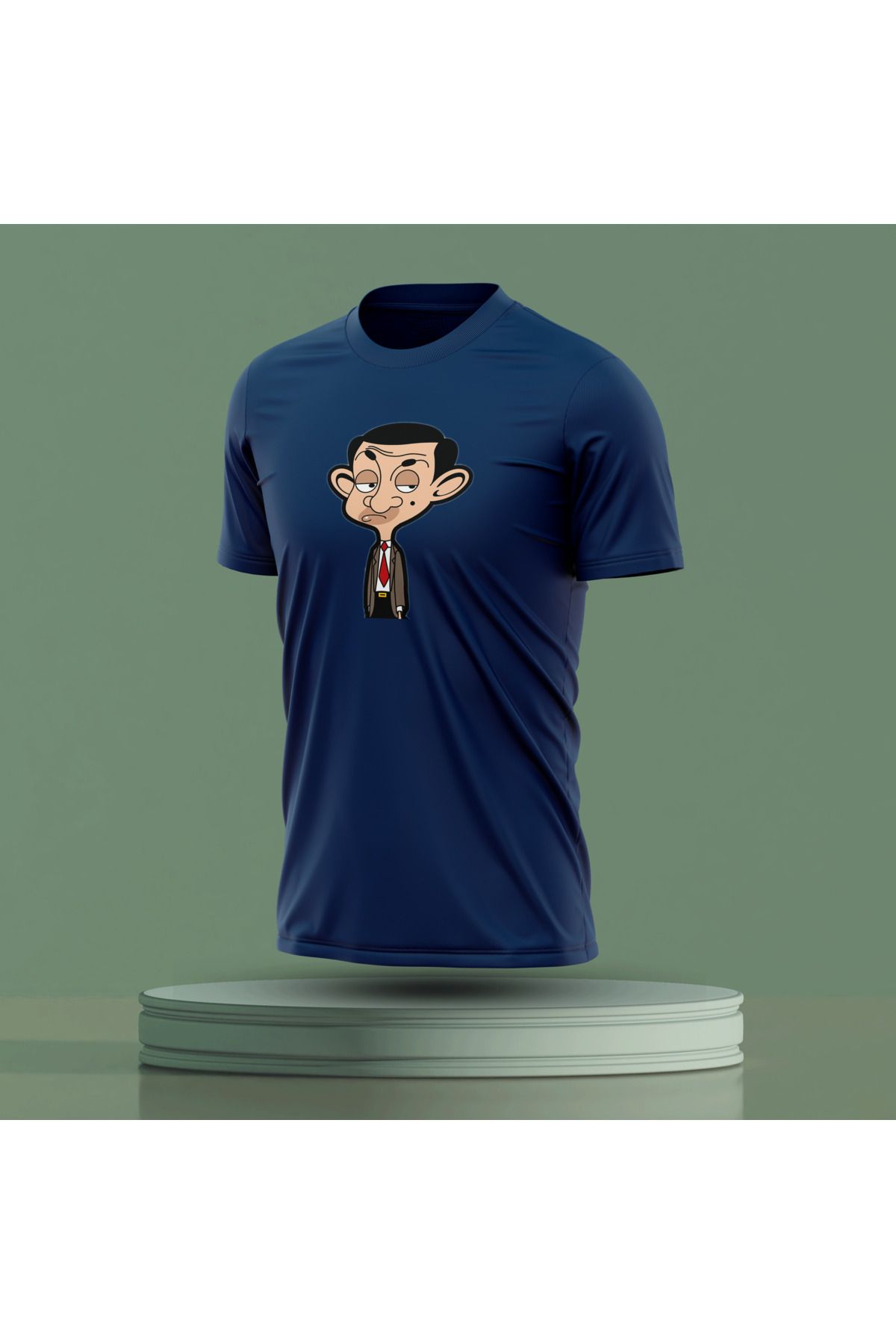 Bulvar Lee Erkek Sıfır Yaka Mr. Bean Baskılı Yazlık T-Shirt