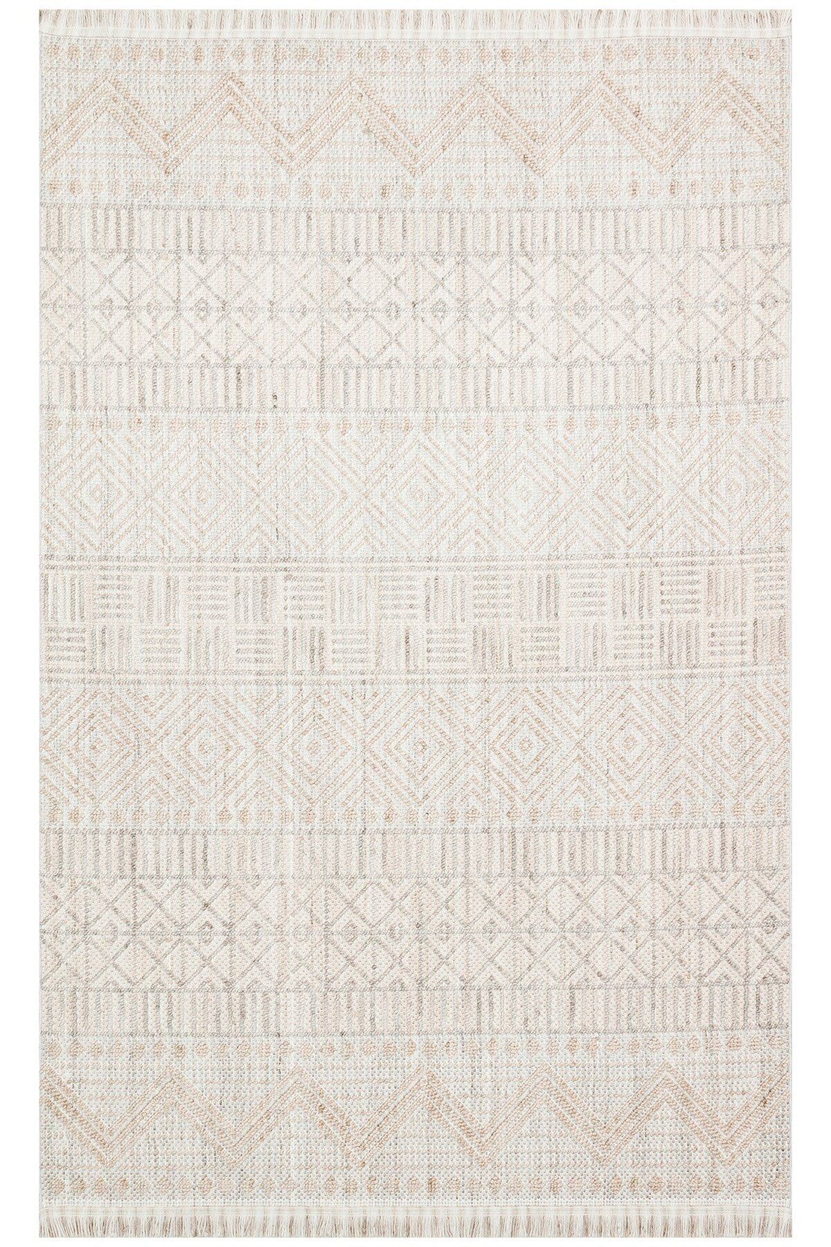 Halımax Eko Halı Cozy CZY 02 Grey Beige Bukle Hav Toz Vermez Modern Örgü Dokuma Makine Halısı