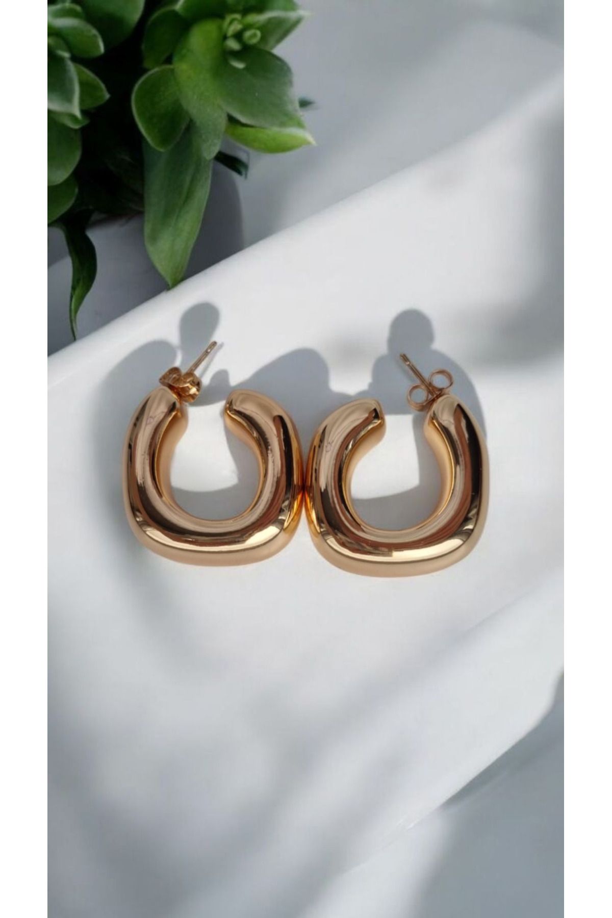 İNİTİUM VIP Paslanmaz Çelik Rose Gold Halka Küpe