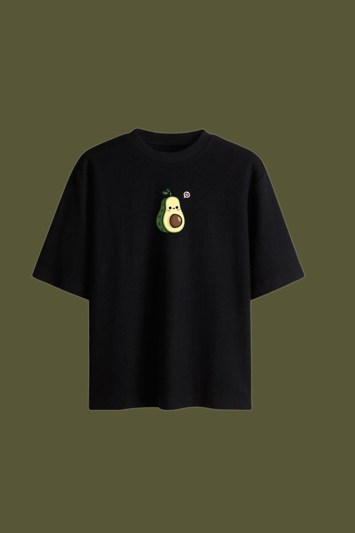 Dupe Design Avokado Baskılı Oversize T-shirt