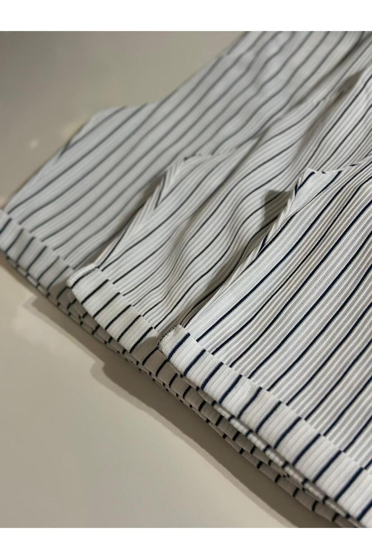 Moda Banuş Su Yolu Çizgili Erkek Pantolon