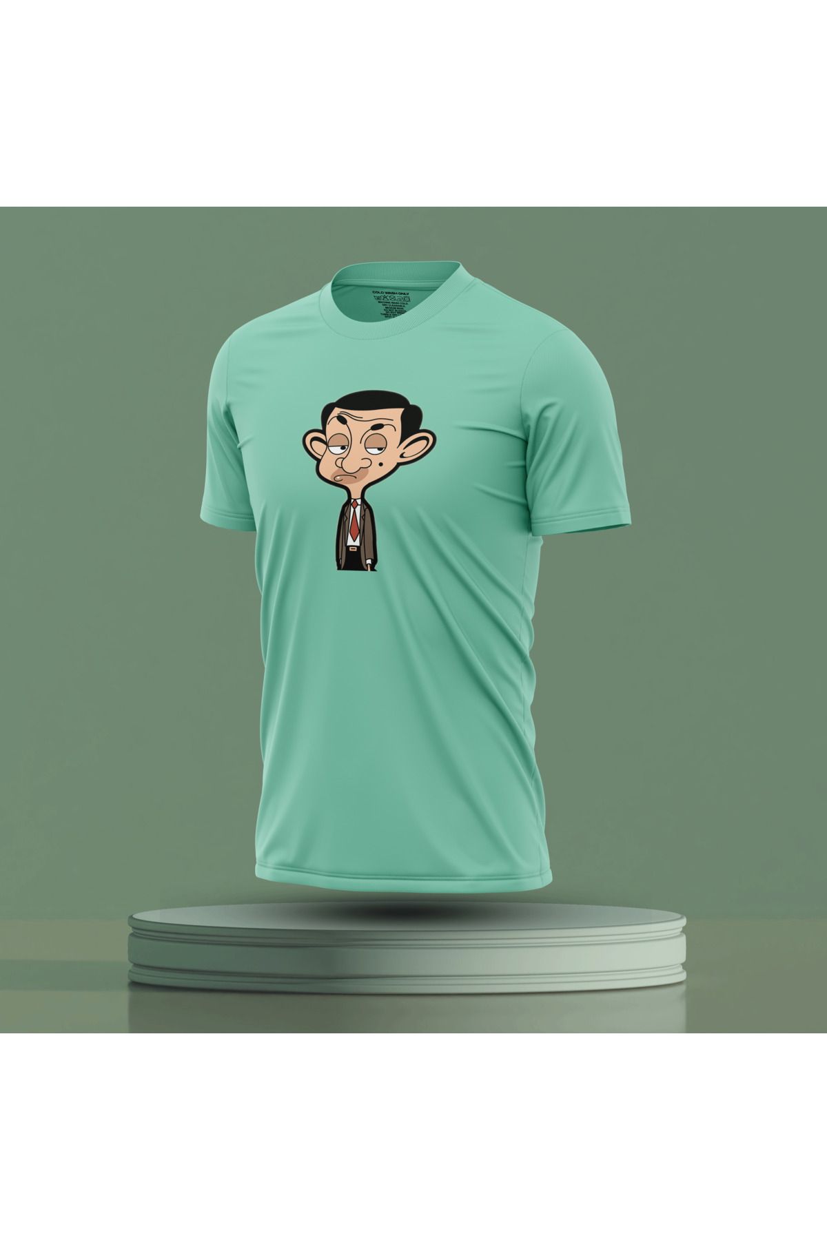 Bulvar Lee Erkek Sıfır Yaka Mr. Bean Baskılı Yazlık T-Shirt