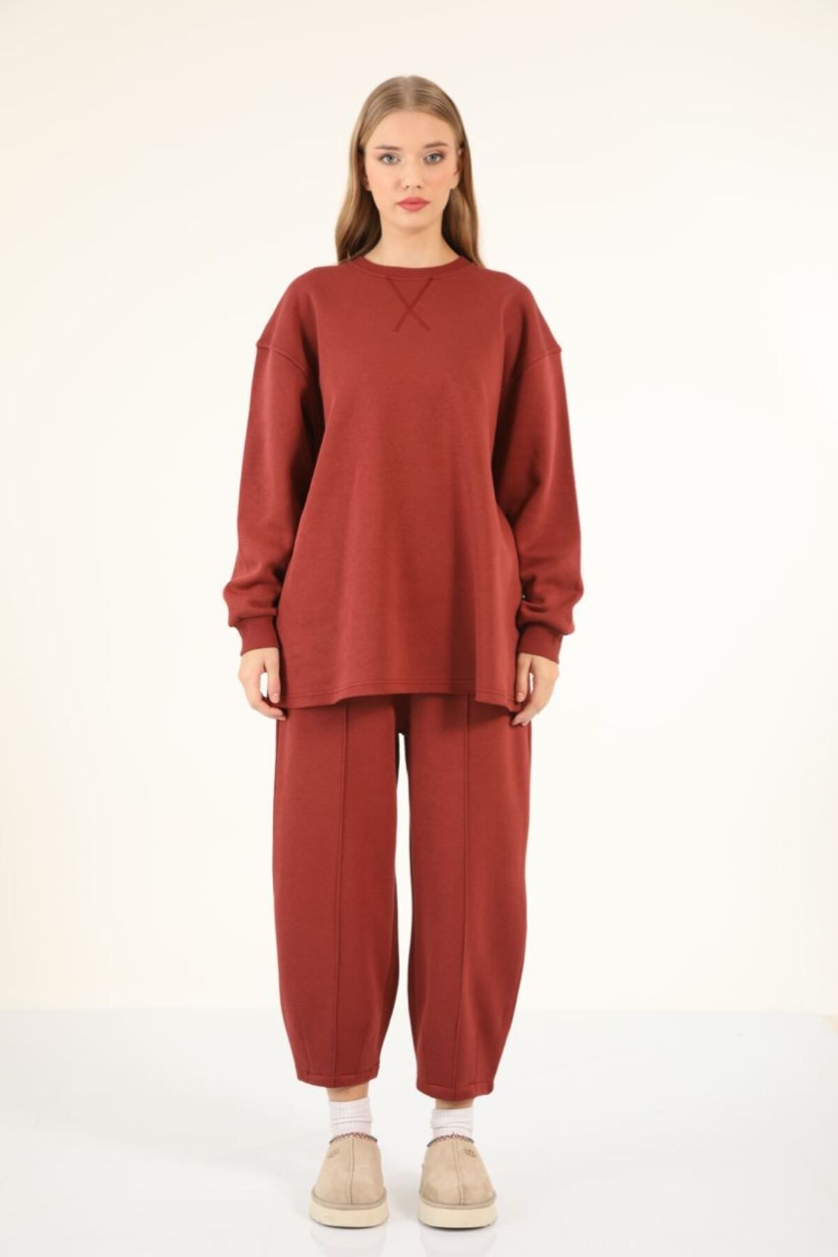 Suede Style 5376 - 2 İplik Penye Rahat Spor Kadın Takımı
