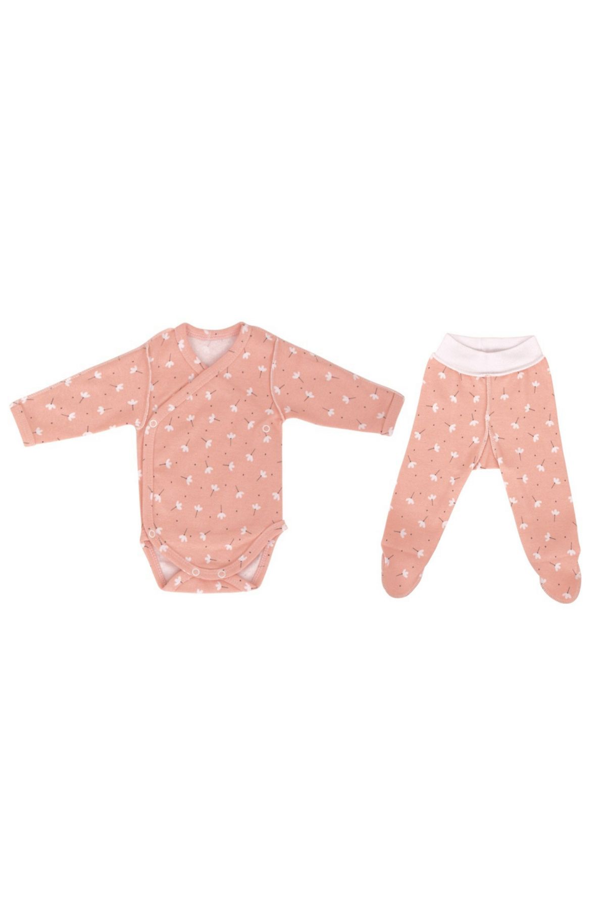 Sevi Bebe Prematüre Patikli Pantolon ve Önden Açık Body Seti