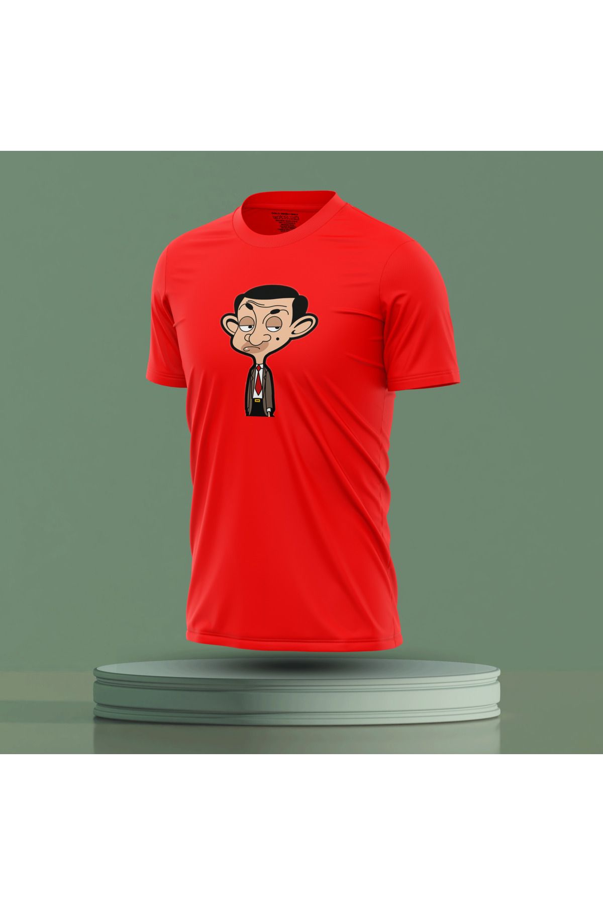 Bulvar Lee Erkek Sıfır Yaka Mr. Bean Baskılı Yazlık T-Shirt