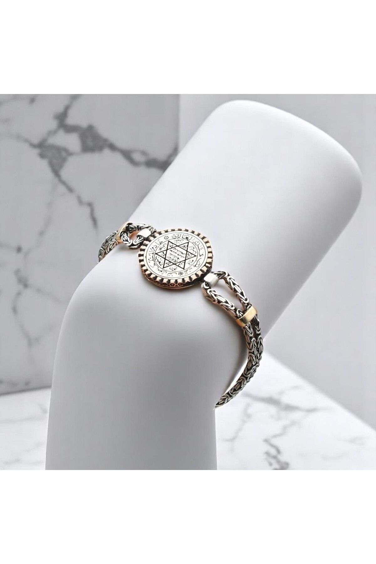 Asteria Jewelry Süleyman Mühürlü Gümüş Erkek Bileklik