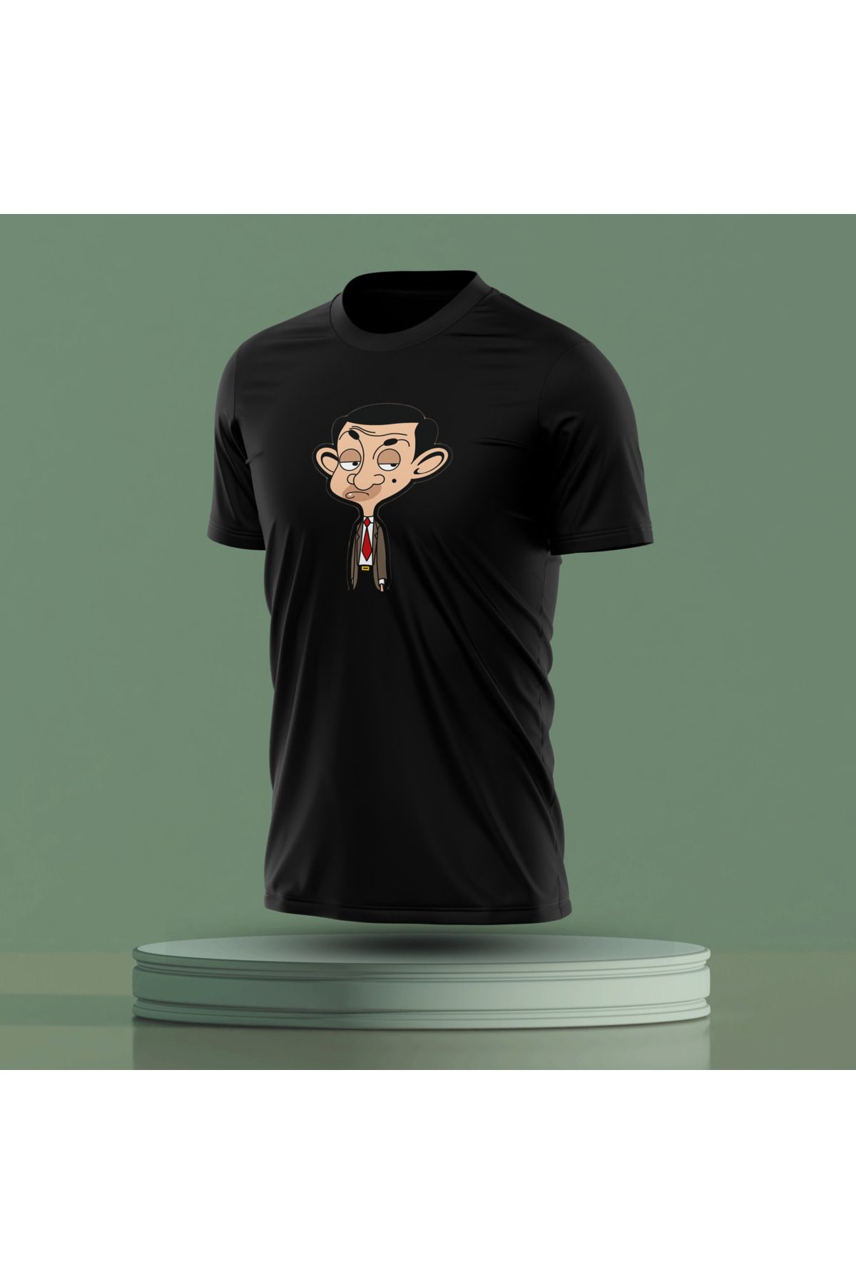 Bulvar Lee Erkek Sıfır Yaka Mr. Bean Baskılı Yazlık T-Shirt