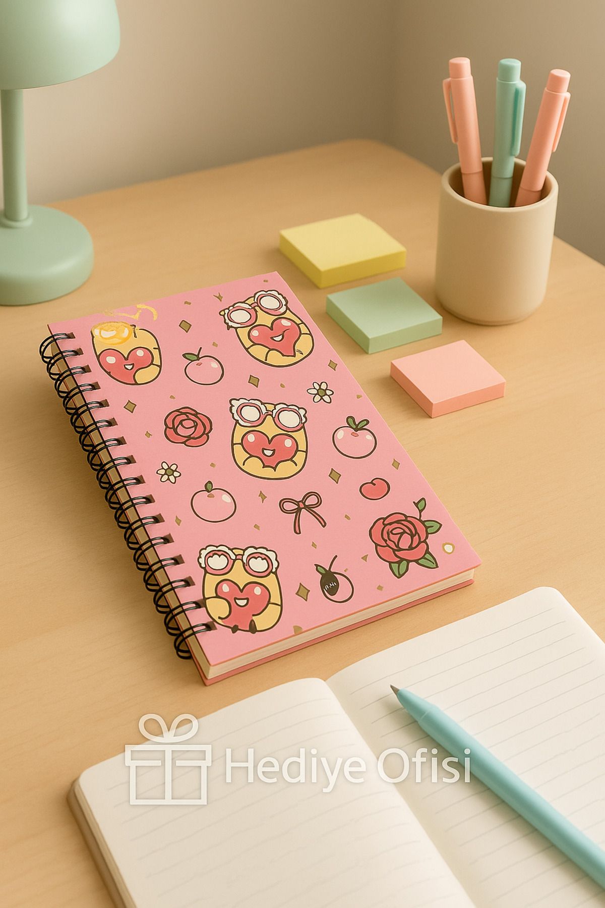 hediyeofisi CapyBara Spiralli Dot Defter, Eskiz Defteri, Doodle Book - 2 SAYFA STICKER HEDİYELİ