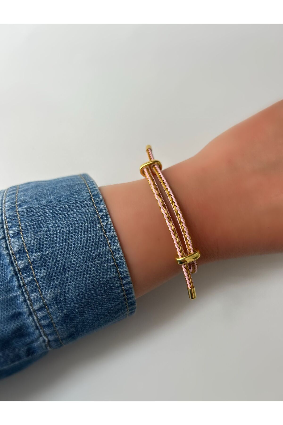 ecekypnrjewelry AYARLANABİLİR GÜL KURUSU DERİ İP BİLEKLİK