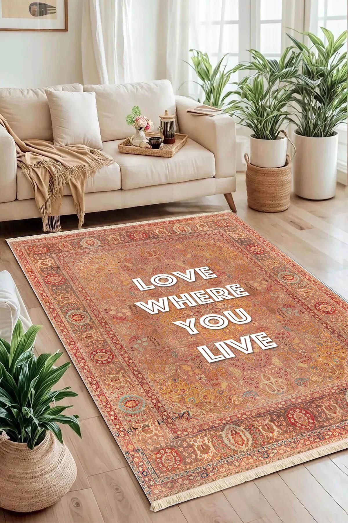 Markaev Love1 Baskılı Dokuma Taban Halı 158 YNG