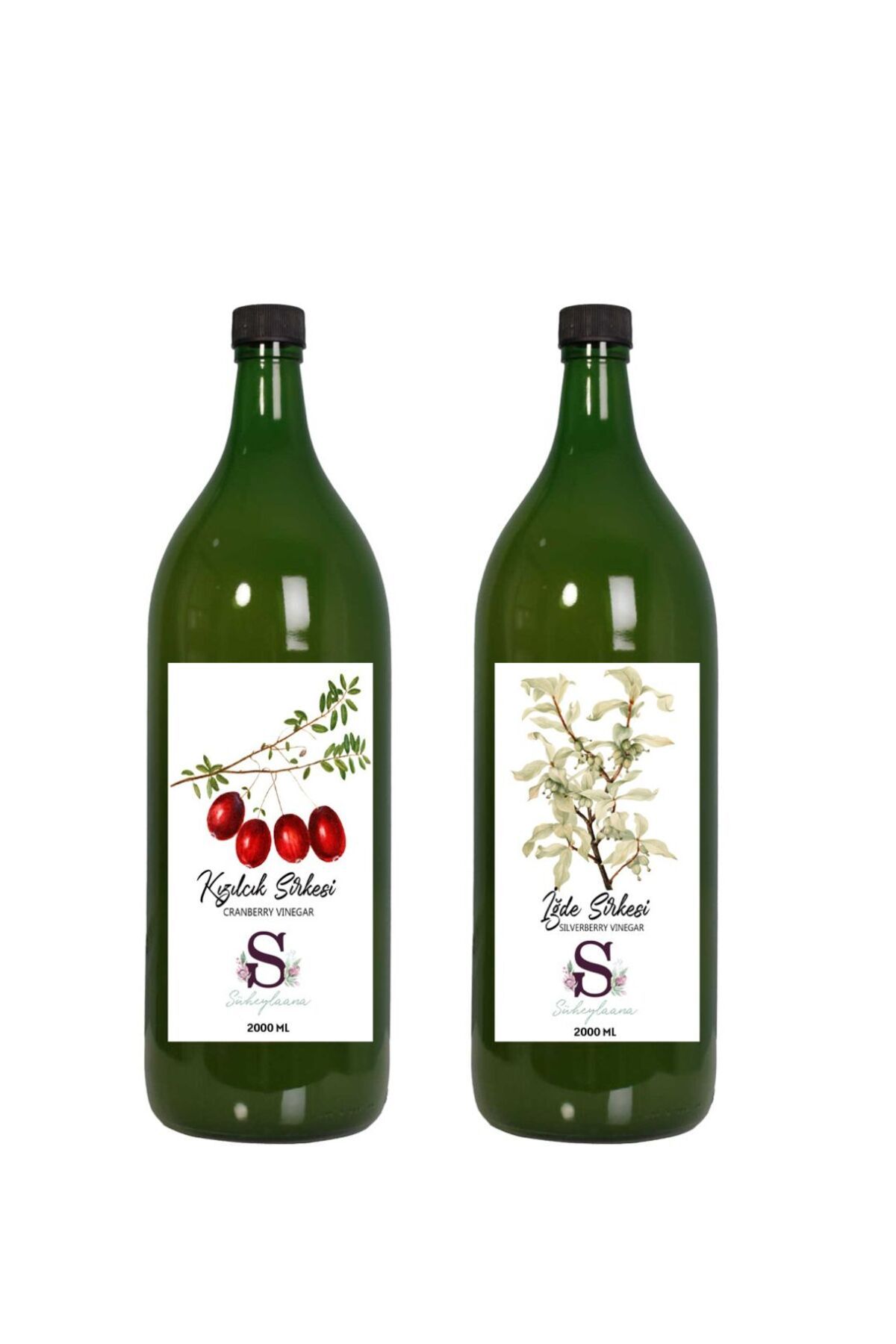 Süheylaana Doğal Kızılcık Sirkesi 2000 Ml - Doğal İğde Sirkesi 2000 Ml
