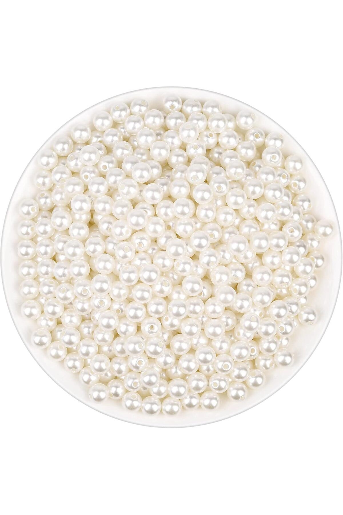 CSG BAZAAR 8 mm 250 gram inci boncuk - Krem - Çanta ve takı yapımı için