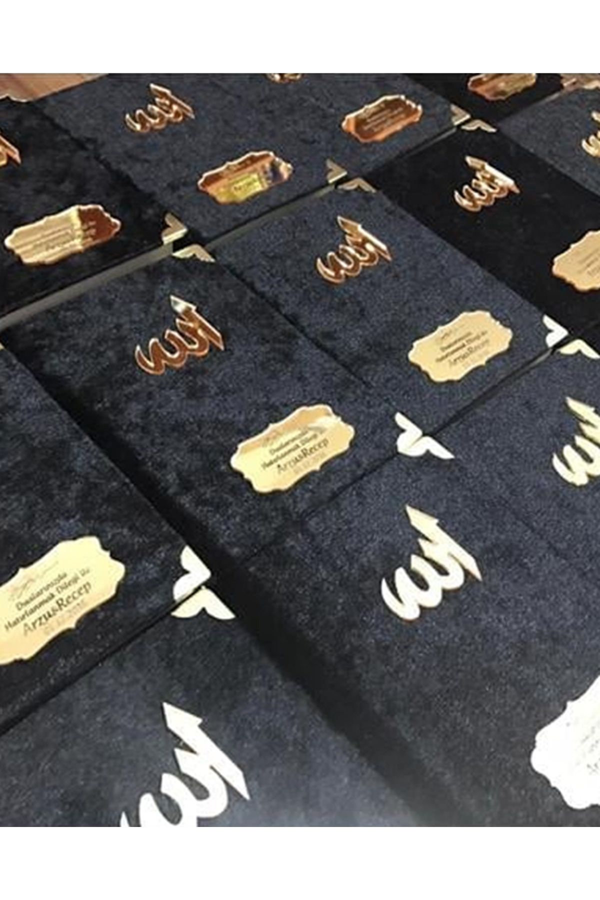 Seda Yayınları Kadife Kaplı Yasin Kitabı Pleksi Baskılı Allah Yazılı - Siyah - 10 Adet