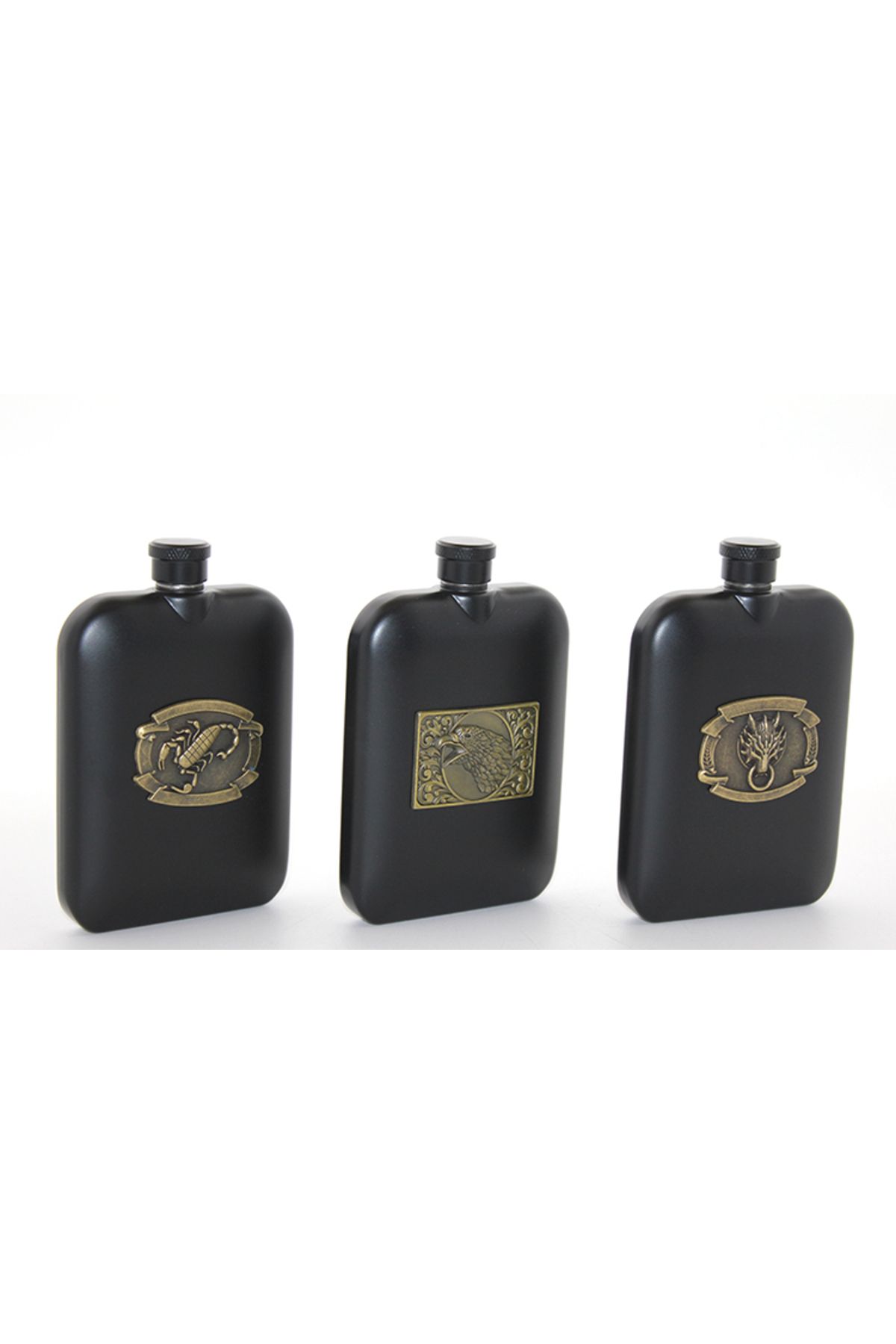 Shopyzone Paslanmaz Çelik Kabartmalı Tekli 6 Oz Matara