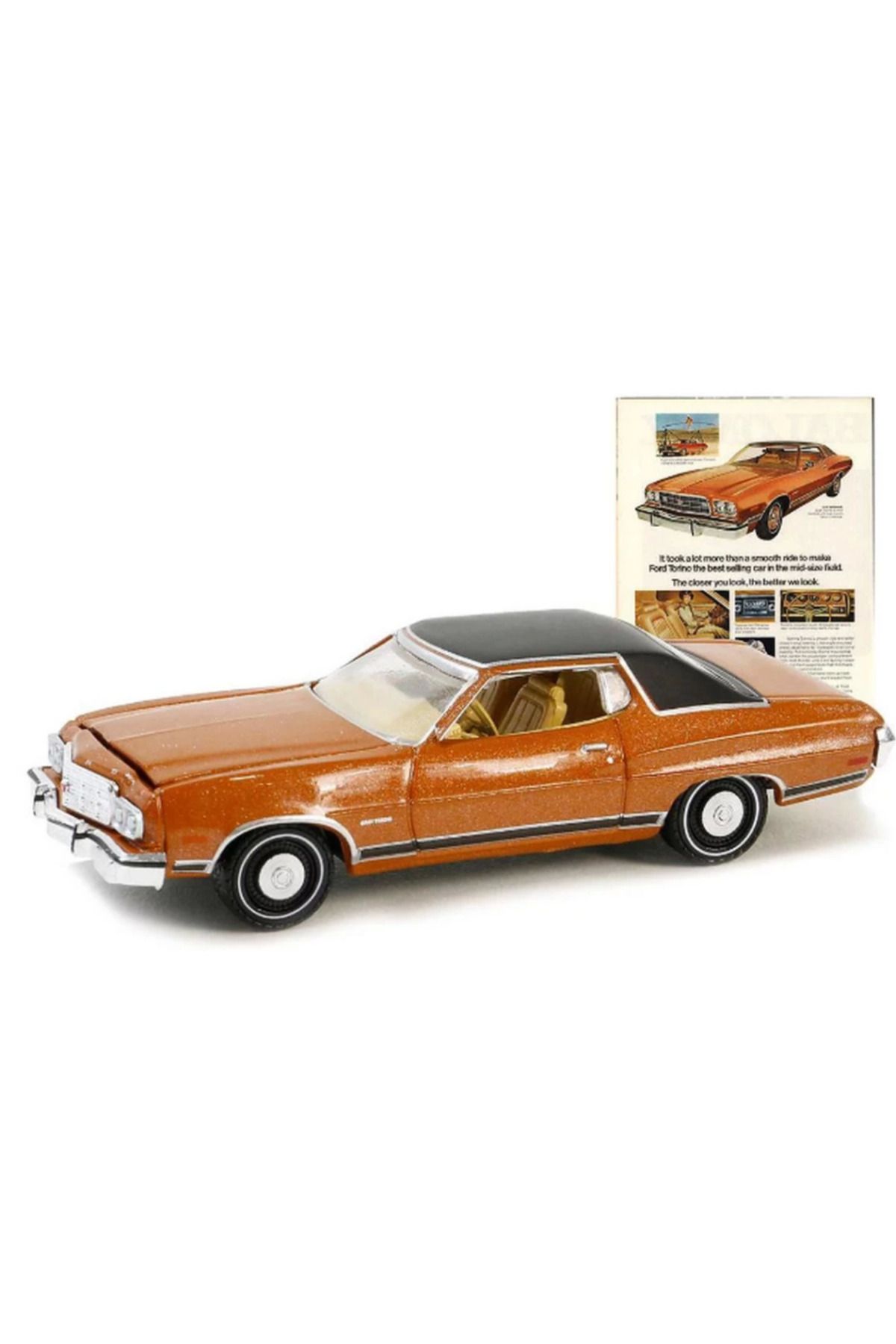 NessiWorld Greenlight 1/64 Vintage Ad Cars Series 10- 1973 Ford Gran Torino