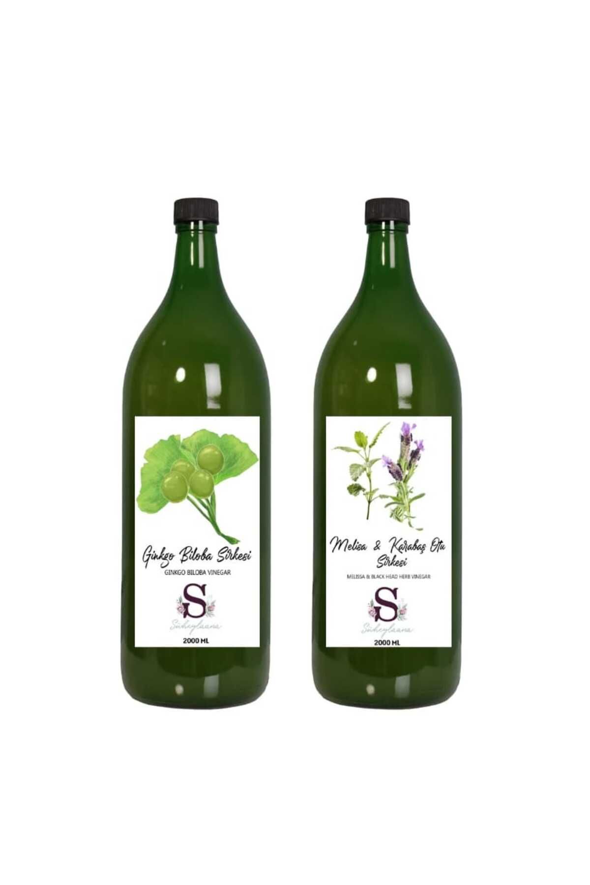 Süheylaana Doğal Ginkgo Biloba Sirkesi 2000 Ml - Doğal Melisa & Karabaş Otu 9Sirkesi 2000 Ml