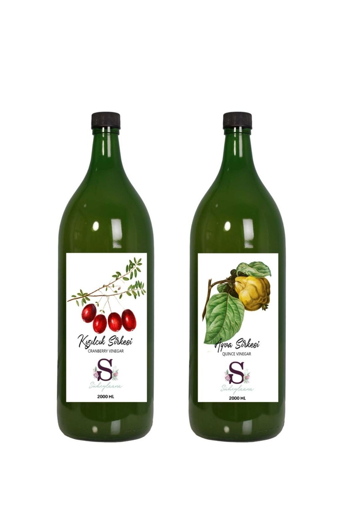 Süheylaana Doğal Kızılcık Sirkesi 2000 Ml - Doğal Ayva Sirkesi 2000 Ml