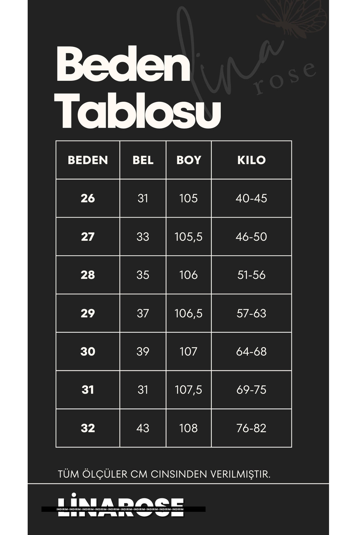 Linarose  Kadın Bol Kesim Boru Paça Likralı Palazzo Jean Pantolon - Görsel 7