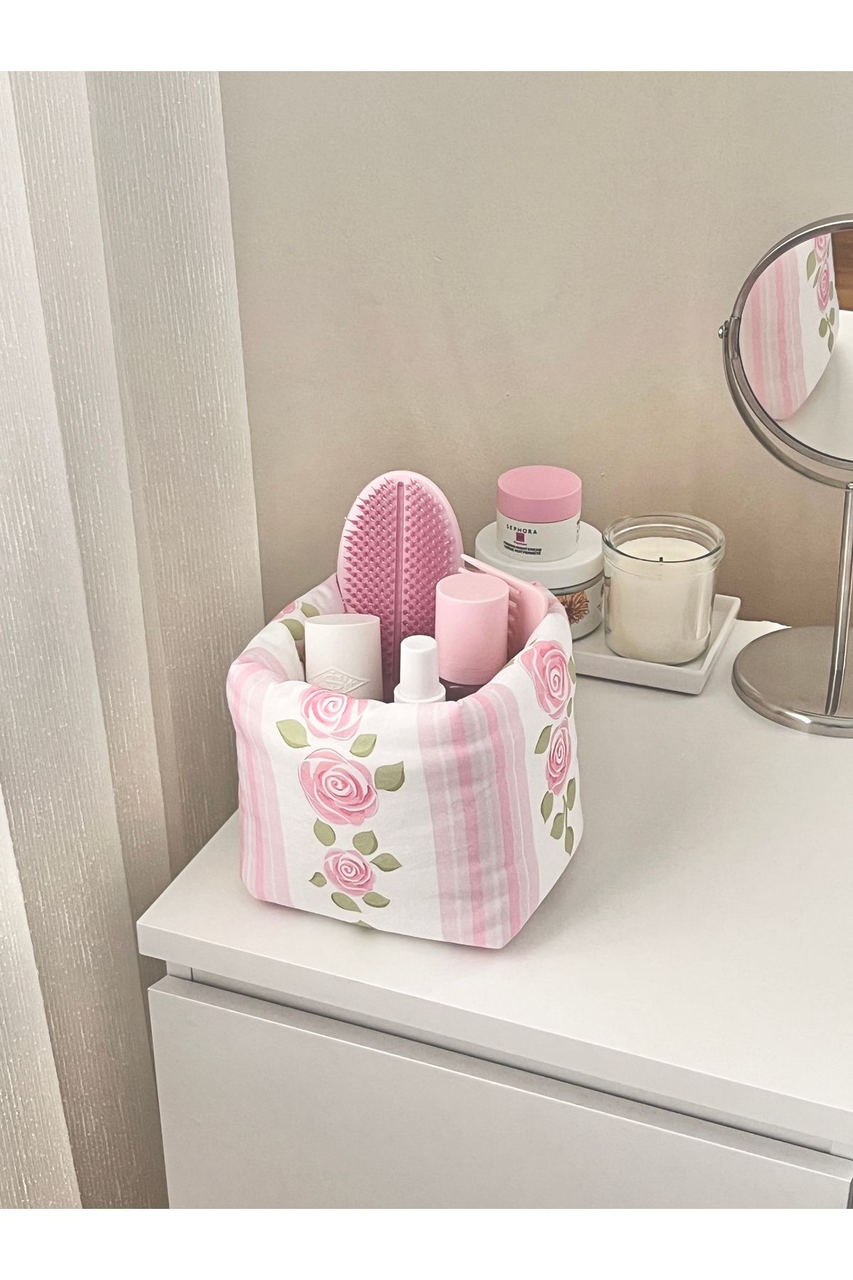 Lulishop Pink Roses Düzenleyici Sepet