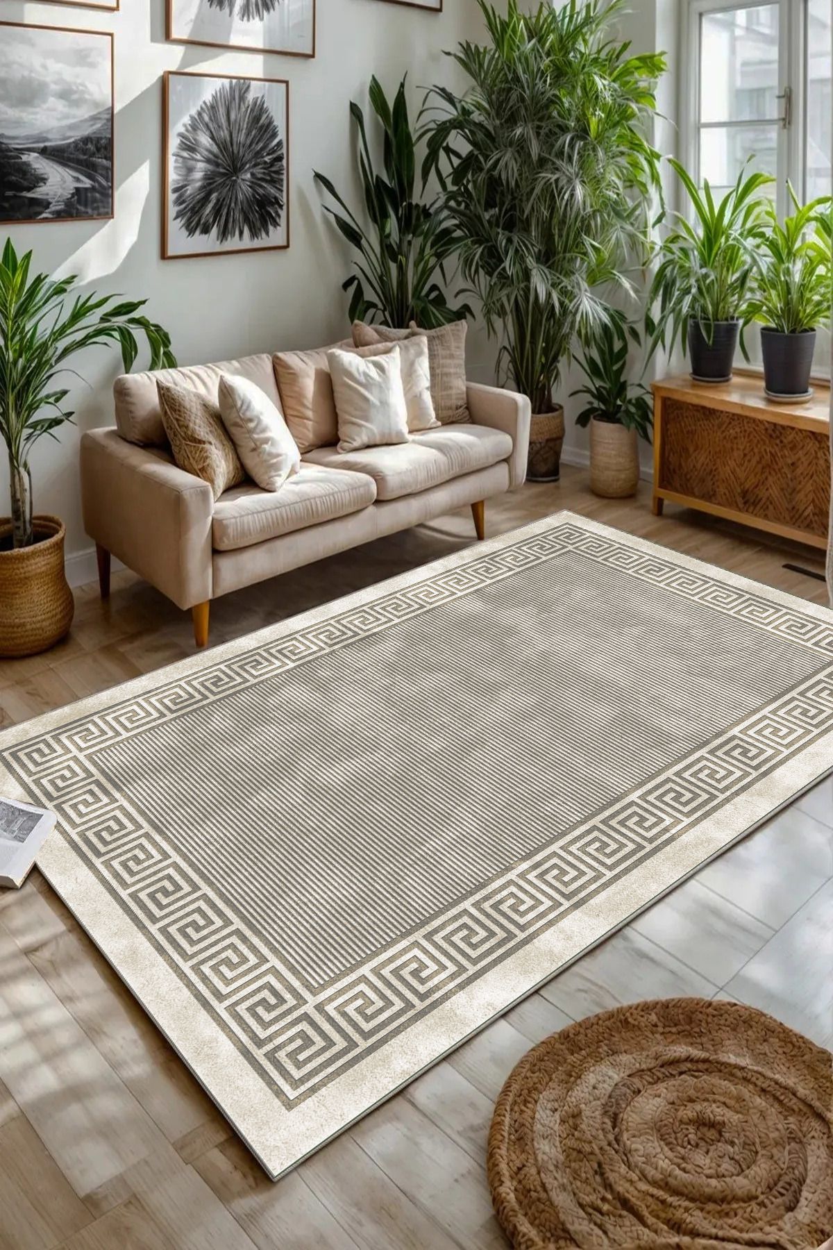Thalia Home Klasik Model Kaymaz Taban Yıkanabilir Baskılı Halı Yolluk