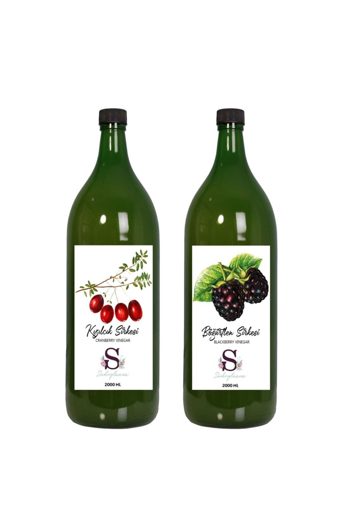 Süheylaana Doğal Kızılcık Sirkesi 2000 Ml - Doğal Böğürtlen Sirkesi 2000 Ml