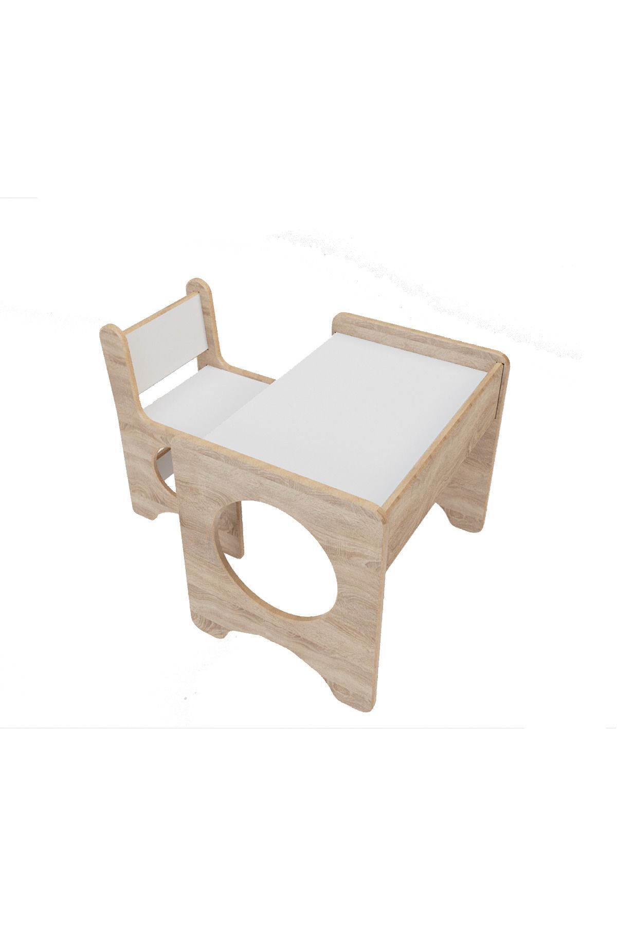 zeo wood design Montessori Çocuk Oyun & Aktivite & Çalışma Masa ve Sandalyesi - Sonoma fotoğrafı 3 (önizleme)