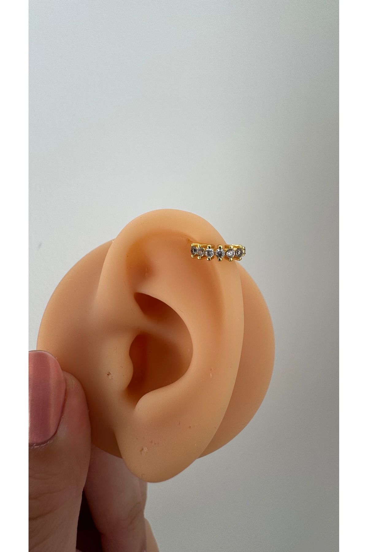 alysa jewelry Cerrahi Çelik halka taşlı zarif Piercing 8mm