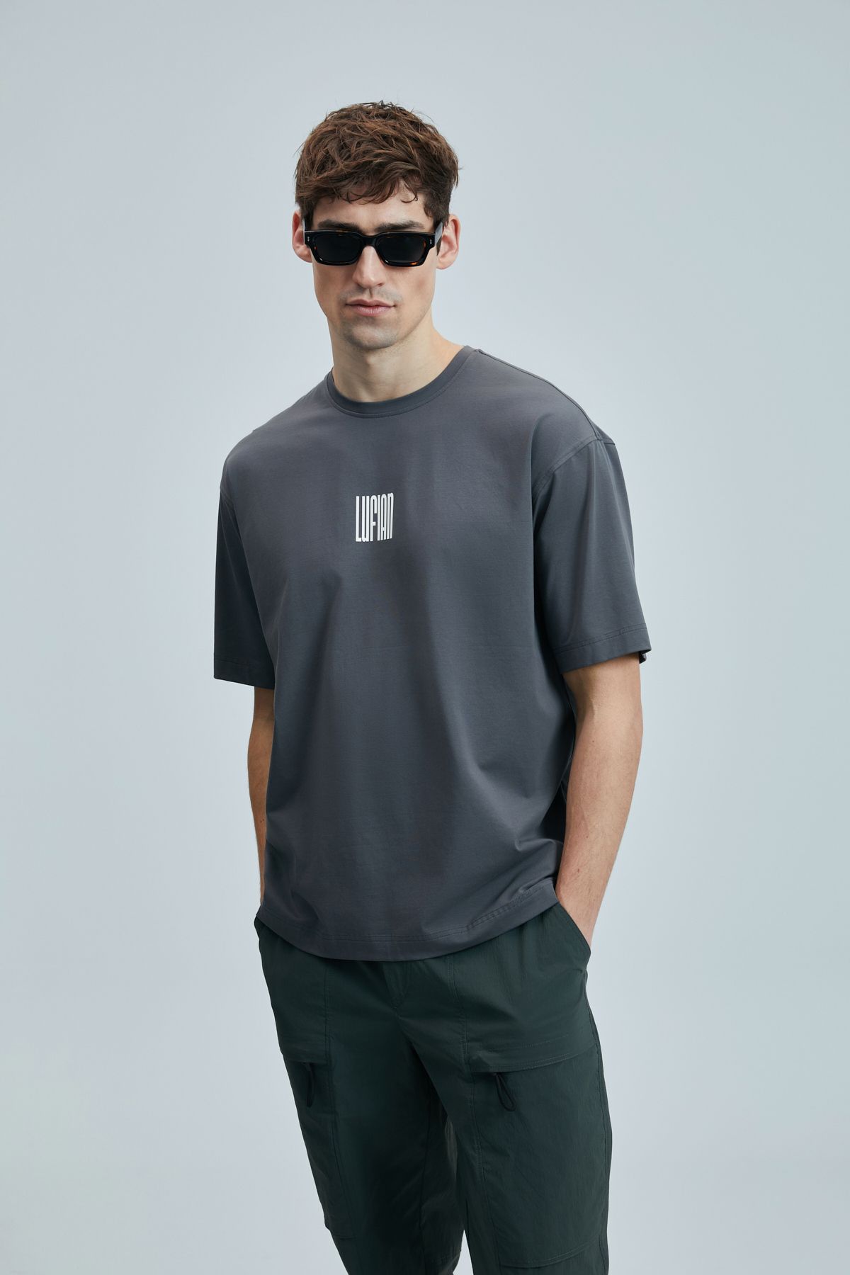 Lufian LUFİAN Helıx Modern Grafik T- Shirt 111020245-25