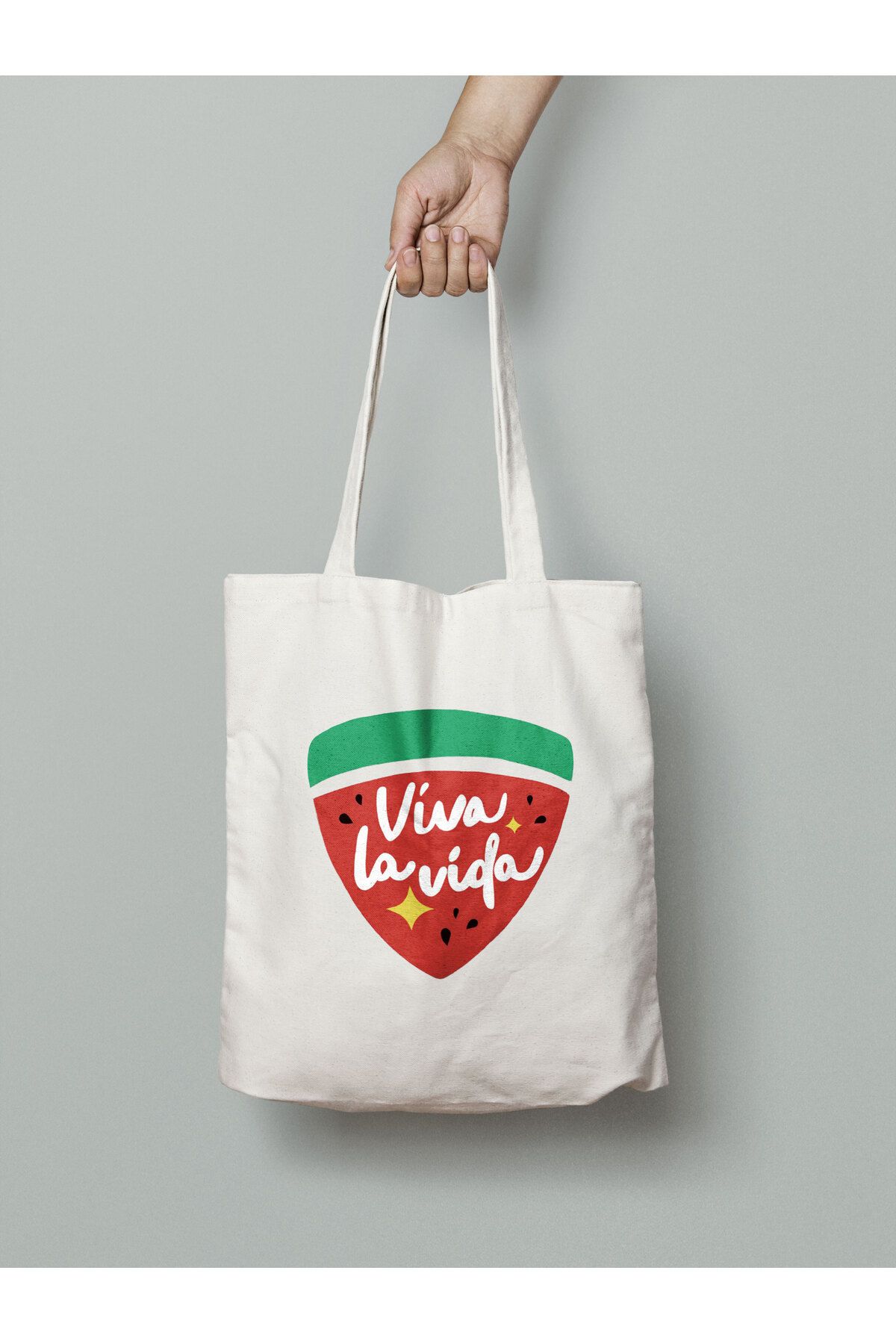 Akumastik Twinkling Watermelon Viva La Vida Bez Çanta 35x40cm - K drama - Kore - Rozet Hediyeli