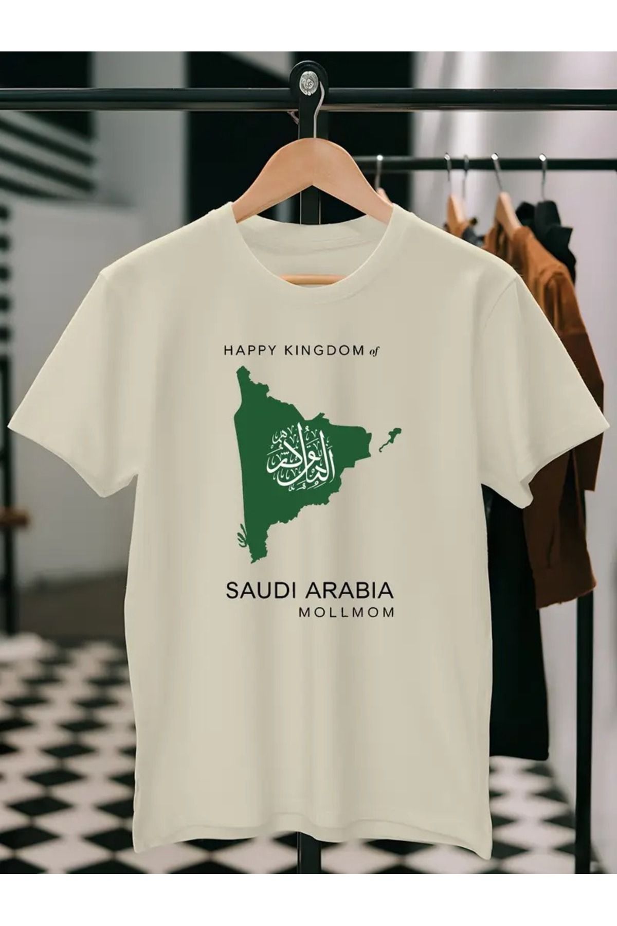 LAND MODA Arapça Kaligrafi Grafikli Tişört - Canlı Turuncu Günlük Spor Yazlık Tee, Sokak Stili Gömlek,