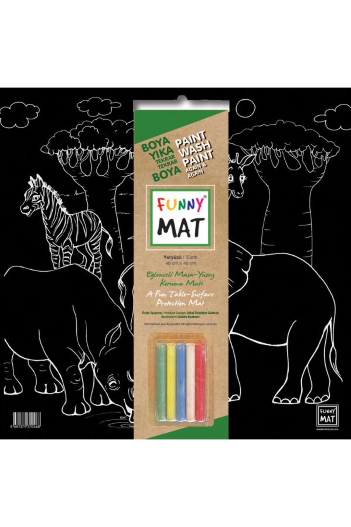 Destek Yayınları Funny Mat Black Yeryüzü Tebeşirli