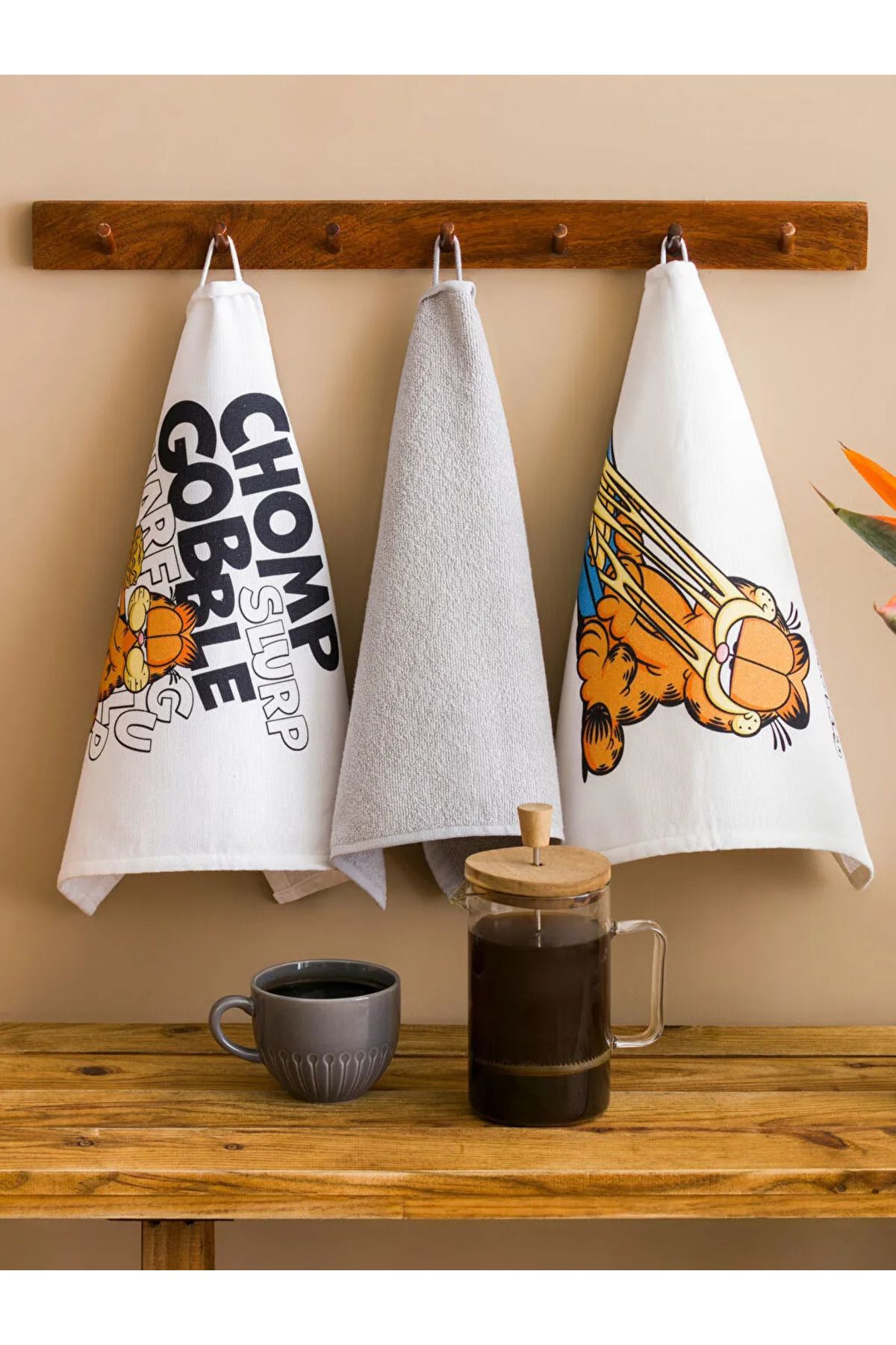LC Waikiki LCW HOME Karişik Garfield Baskılı Kurulama Bezi 3'lü 40x50 cm