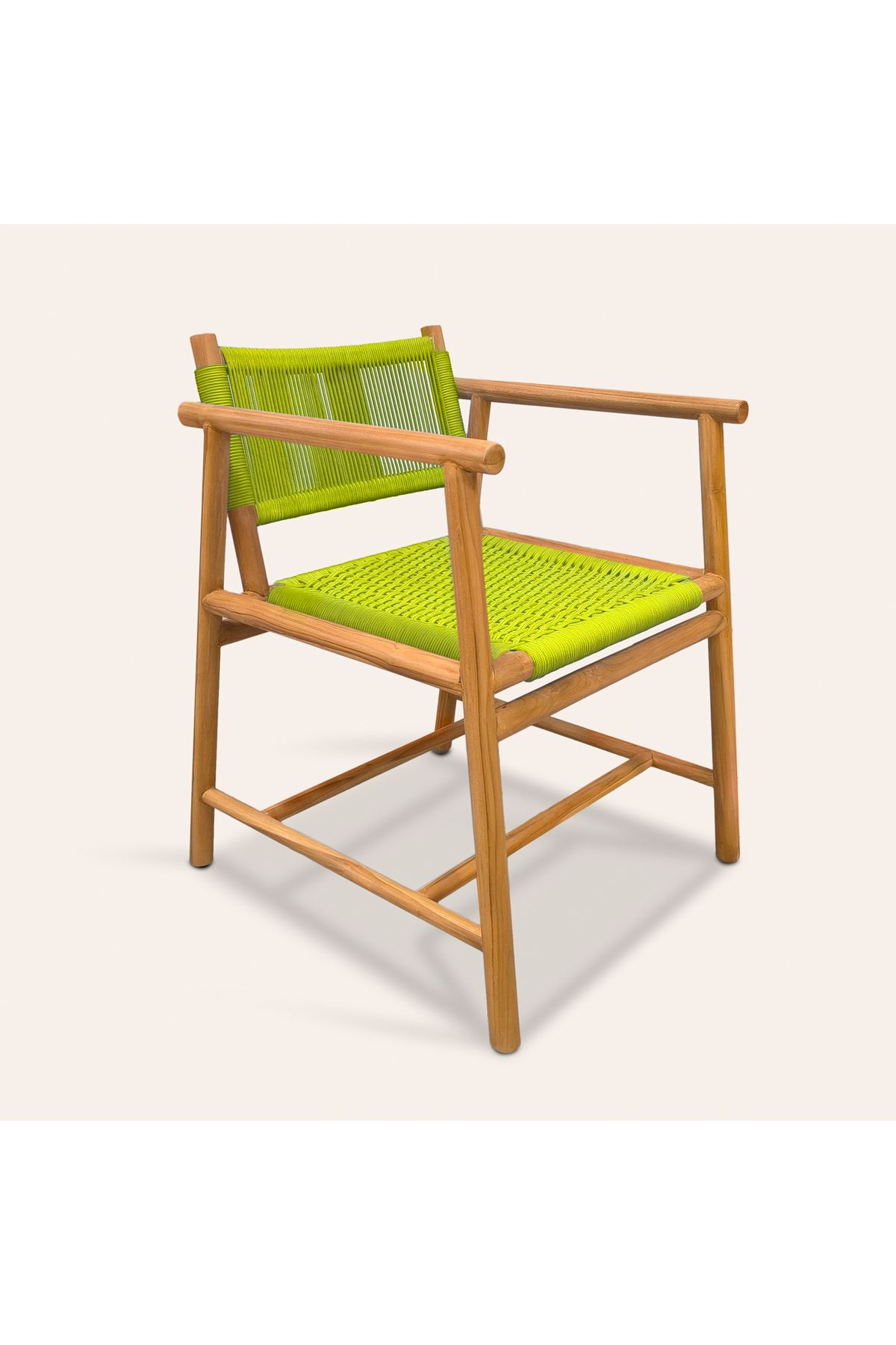 Zsa Zsa Zsu Sumatra Teak Wood Sandalye 57,5x61x78 Cm Yeşil