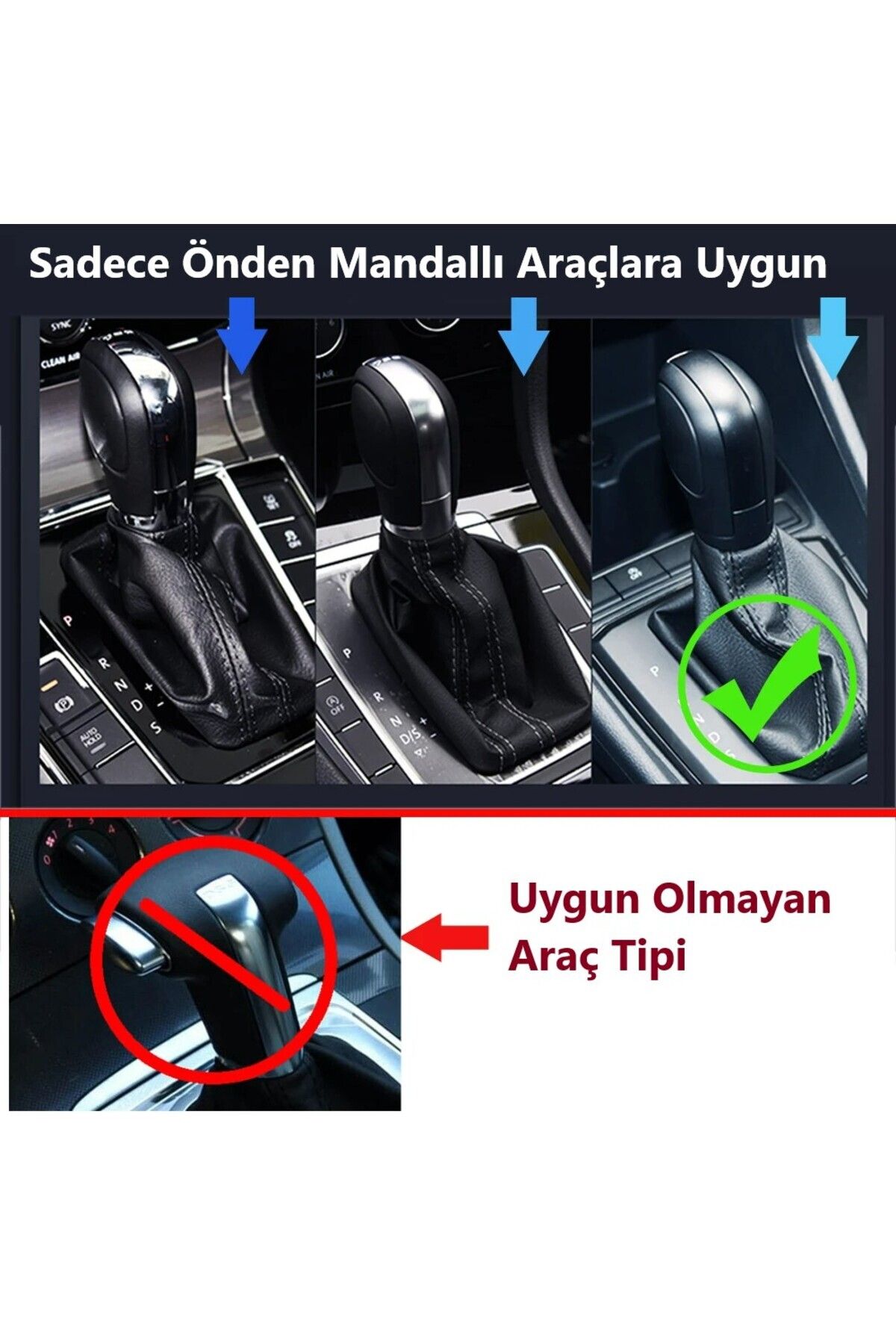 ESY DİZAYN VW Seat Tiguan Golf, Leon Passat İçin DSG Uyumlu Otomatik Vites Topuzu Önden Mandallı Beyaz Işık