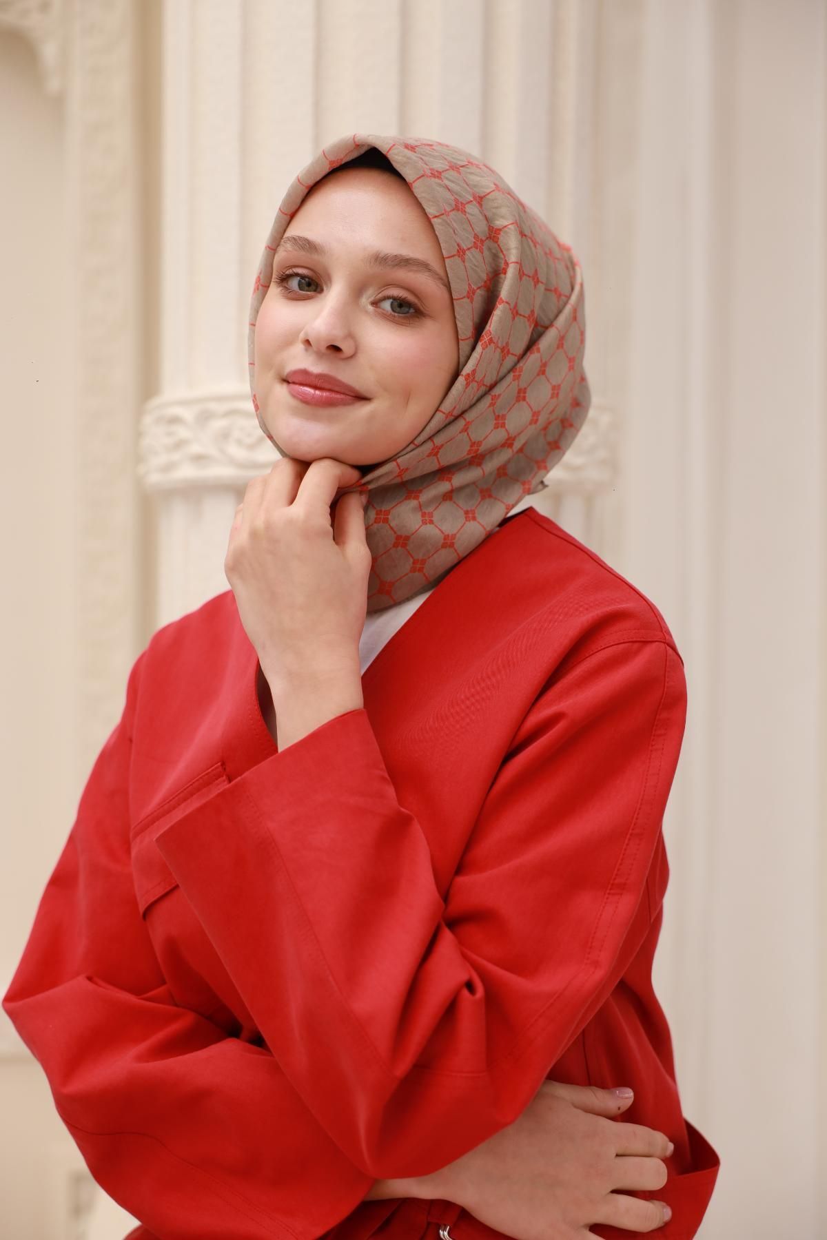 Silk Home Olinda Eşarp - 48004 - Vizon Turuncu