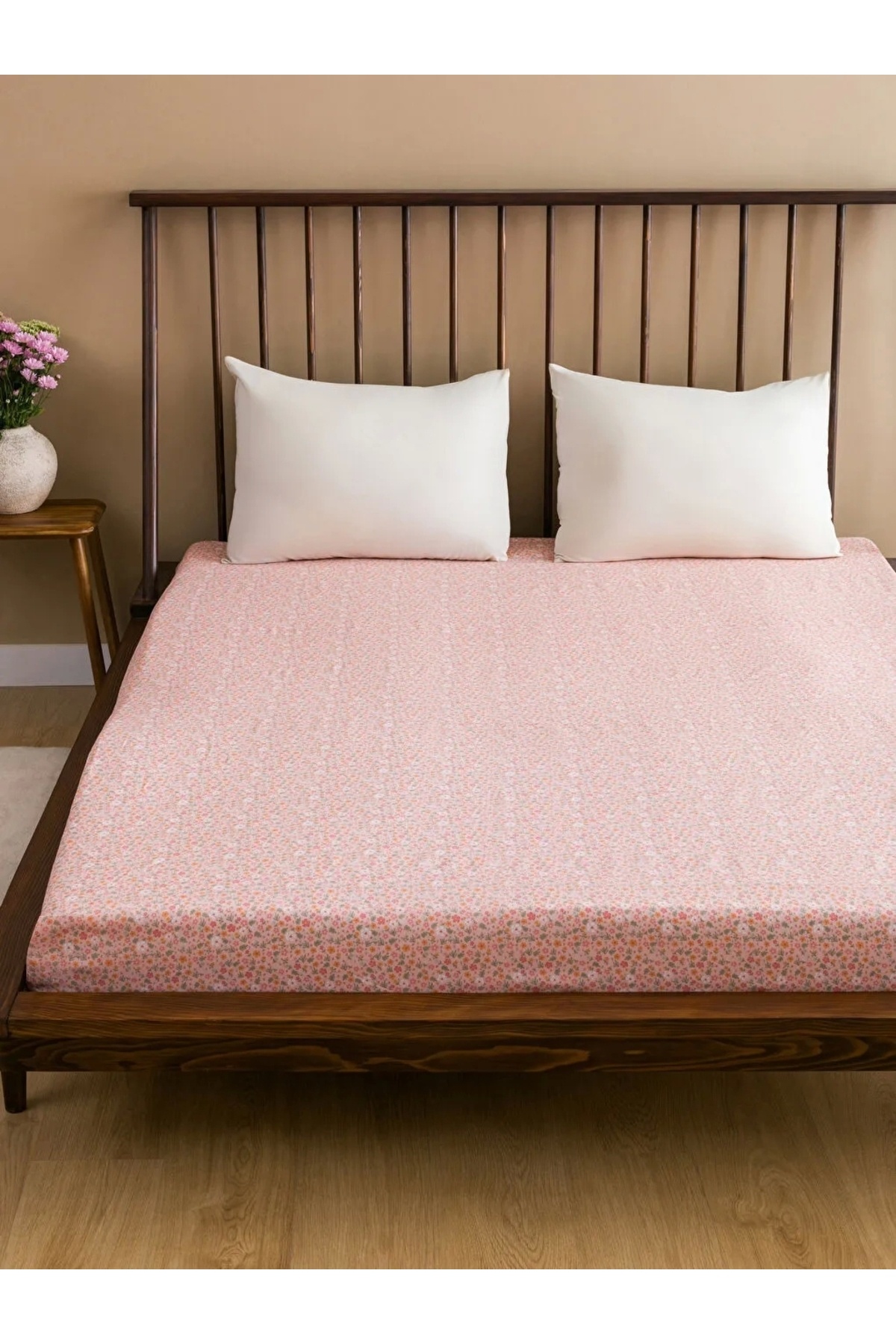 LC Waikiki LCW HOME Karişik Çiçek Desenli Çift Kişilik Lastikli Çarşaf