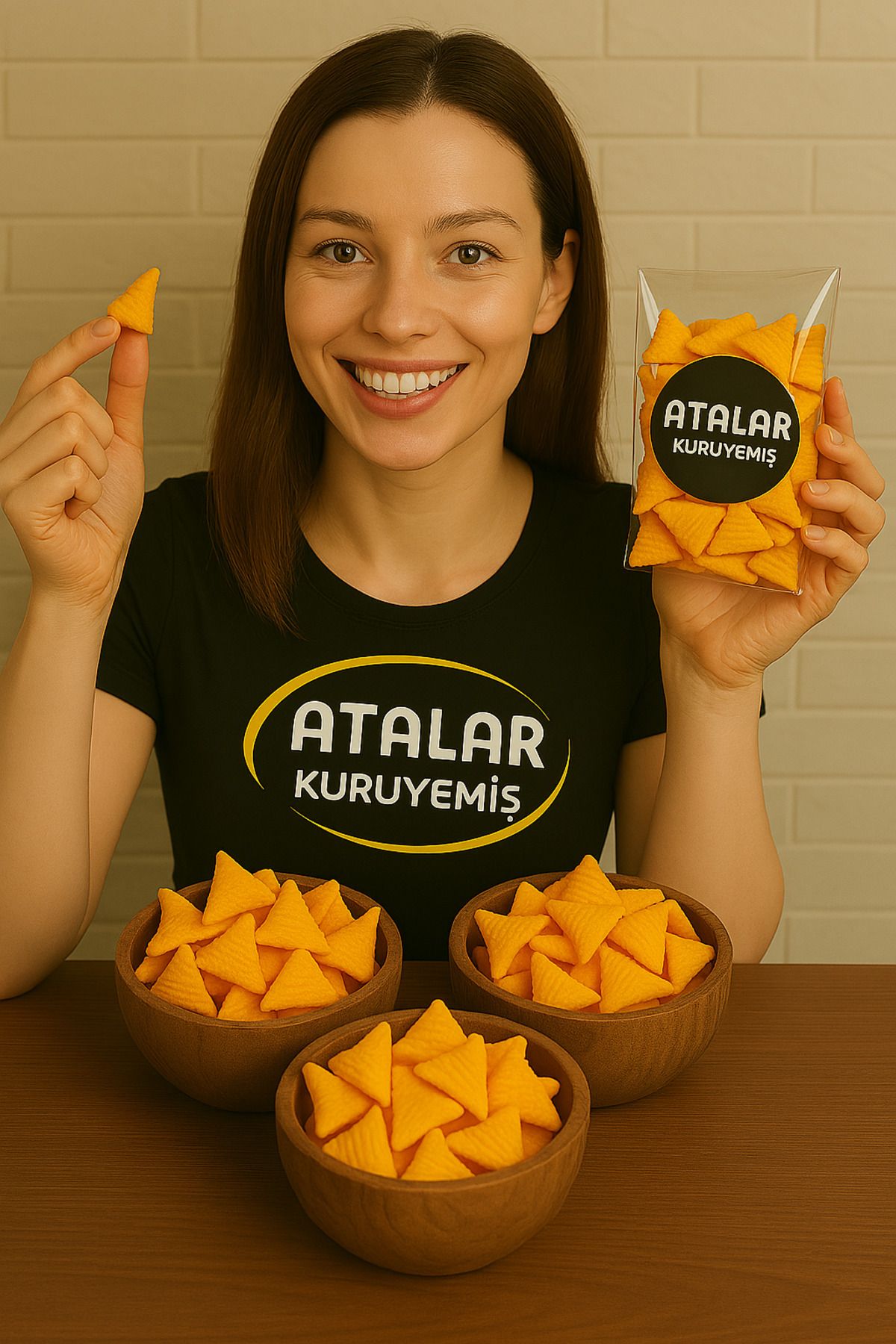 Atalar Kuruyemiş Ten Üçgen Lezzet: Piramit Cips 560g
